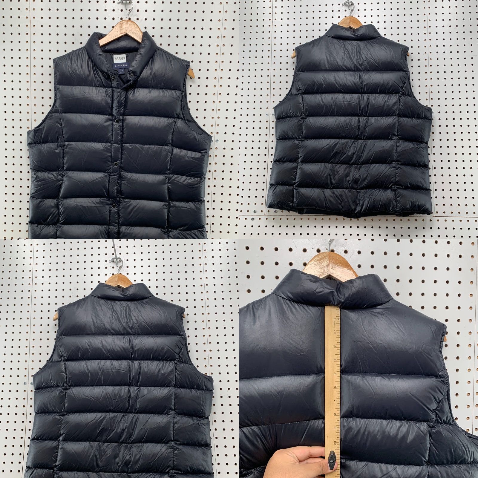 Lands' End Lands End Down Puffer Vest Jacket Womens Large Black Sleeveless 14-16 Nylon Softshell Down 23x25 Jacket Size L / US 10 / IT 46 - 8 Thumbnail