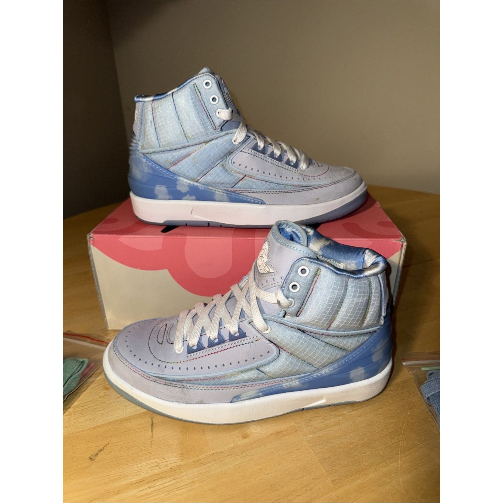 Nike NIB Nike DQ7691-419 Air Jordan 2 Retro SP Shoes Celestine Size US 5 / EU 37 - 3 Thumbnail