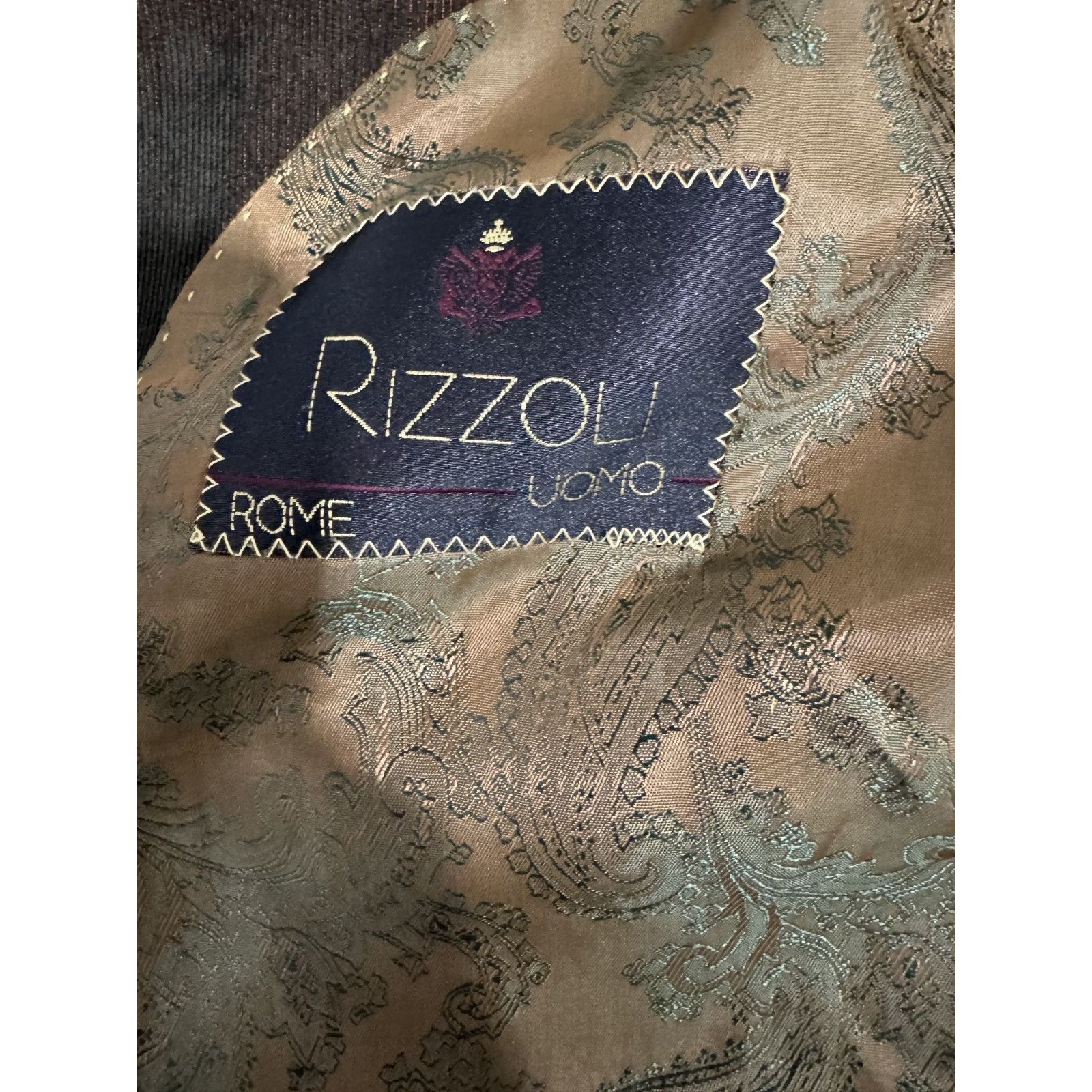 Other Rizzoli Uomo Corduroy Blazer 46 Brown Victory Outreach Size 46S - 6 Thumbnail