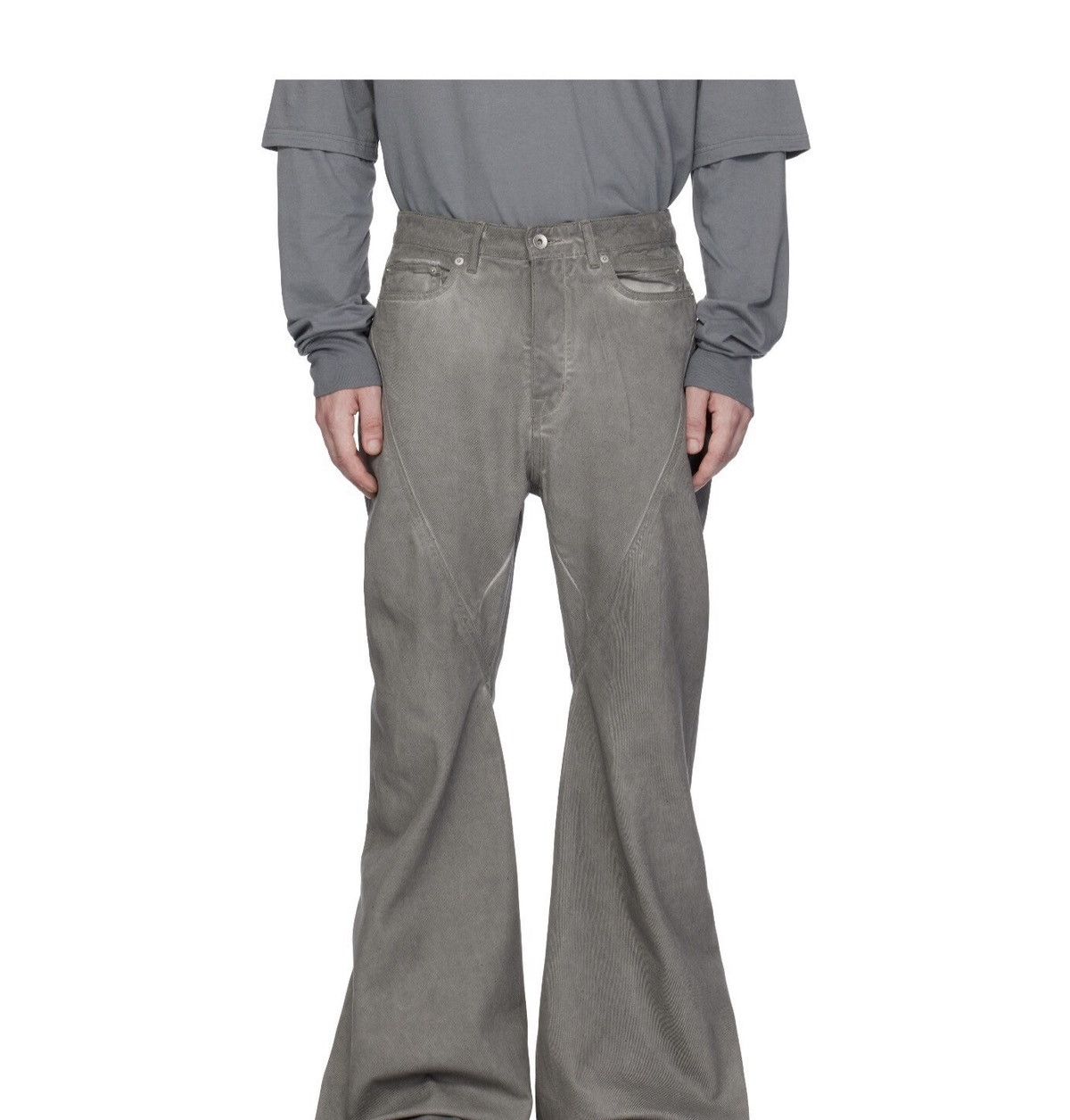 Rick Owens Rick Owens Bias spiral flare waxed jeans Size US 32 / EU 48 - 3 Thumbnail