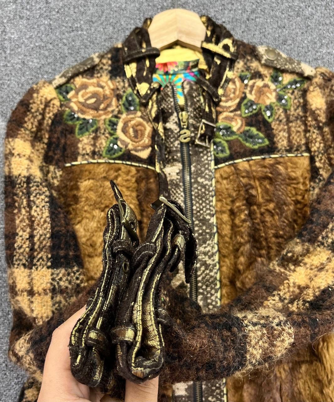 Desigual Vintage Desigual Cobra Wool Long Jacket Size XS / US 0-2 / IT 36-38 - 12 Thumbnail