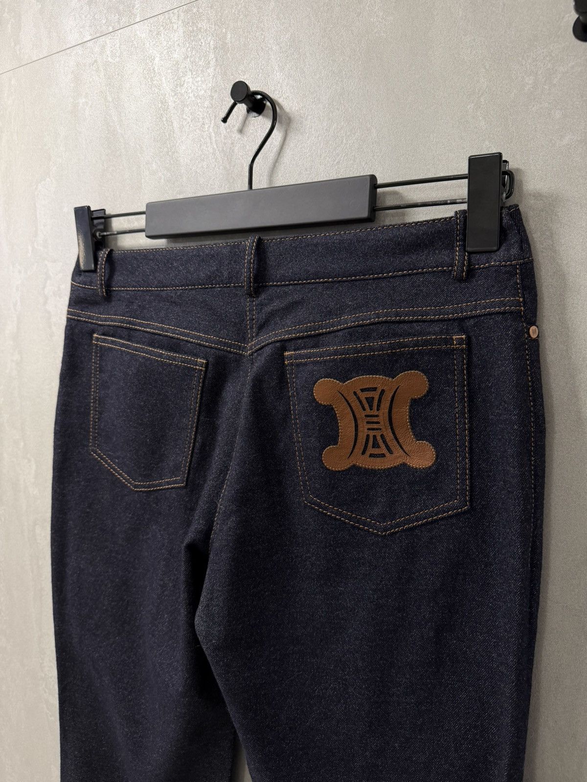Celine CELINE triomphe Back logo wool flare croped pants vintage Size 28" / US 6 / IT 42 - 7 Thumbnail