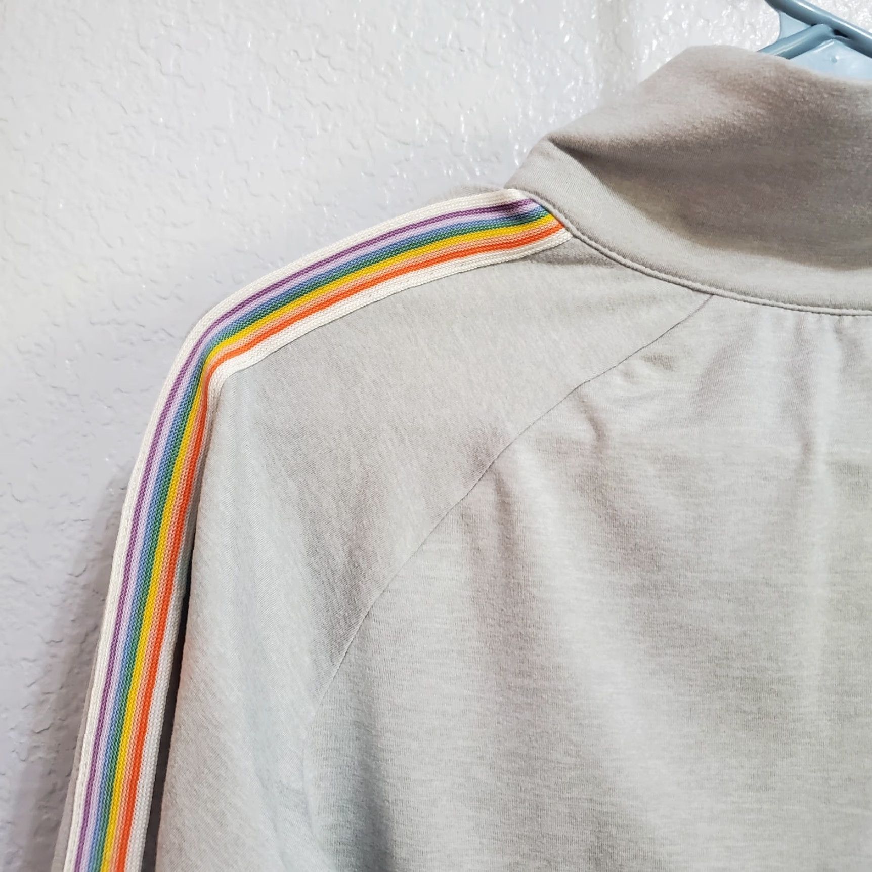 Marine Layer VINTAGE Marine Layer Sweatshirt Raglan 1/4 Zip Women S Gray Rainbow Trim Pullover Long Sleeve Mock Neck Pockets Moisture Wicking 4 Way Stretch Size S / US 4 / IT 40 - 7 Thumbnail