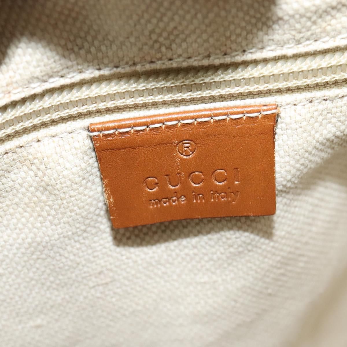 Gucci GUCCI GG Canvas Web Sherry Line Shoulder Bag Beige Gold Size ONE SIZE - 15 Thumbnail