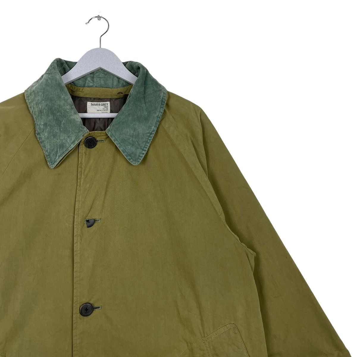 Japanese Brand × Vintage 💥 60s DOVER GREY ARMY GREEN LONG JACKET Size US L / EU 52-54 / 3 - 6 Thumbnail