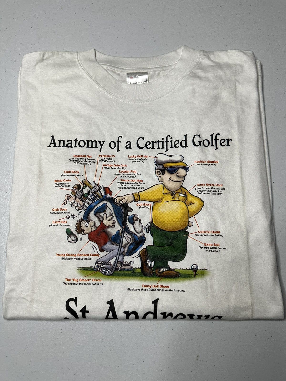 Other Vintage Anatomy Of a Certified Golfer graphic T-shirt Size US XXL / EU 58 / 5 - 1 Thumbnail