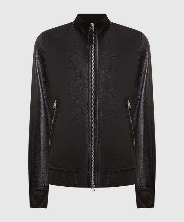 Tom Ford o1w1db10125 LXR012 Leather Jacket in Black Size US L / EU 52-54 / 3 - 1 Thumbnail