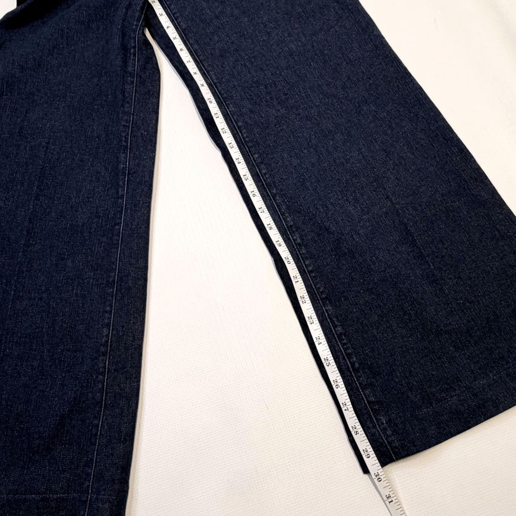 Vintage EDGE BY JEN RADE Jeans Womens 10 Blue Dark Wash High Rise Wide Leg Stretch Size 32" / US 10 / IT 46 - 6 Thumbnail