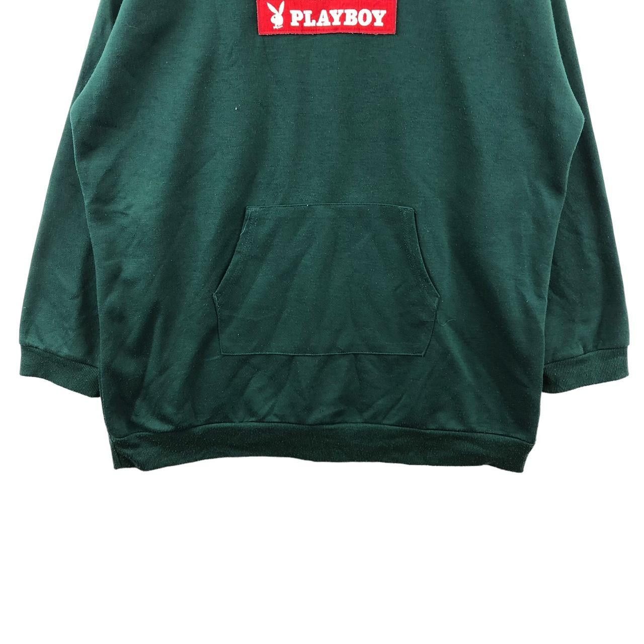Playboy PLAYBOY BUNNY Cut Sew Baggy Green Hoodie Sweatshirt Pullover Size 3XL / US 20-22 - 4 Thumbnail