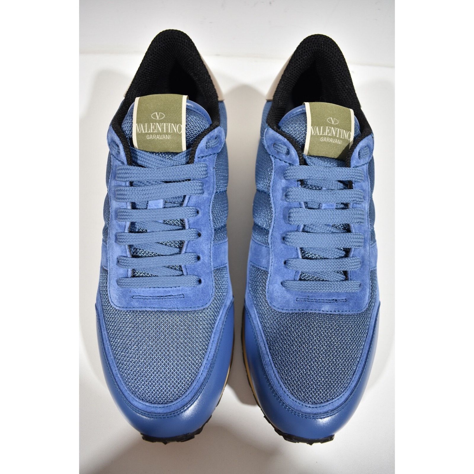 Valentino Valentino Rockstud Men Burgundy Blue Rockrunner Low Top Size US 9.5 / EU 42-43 - 6 Thumbnail