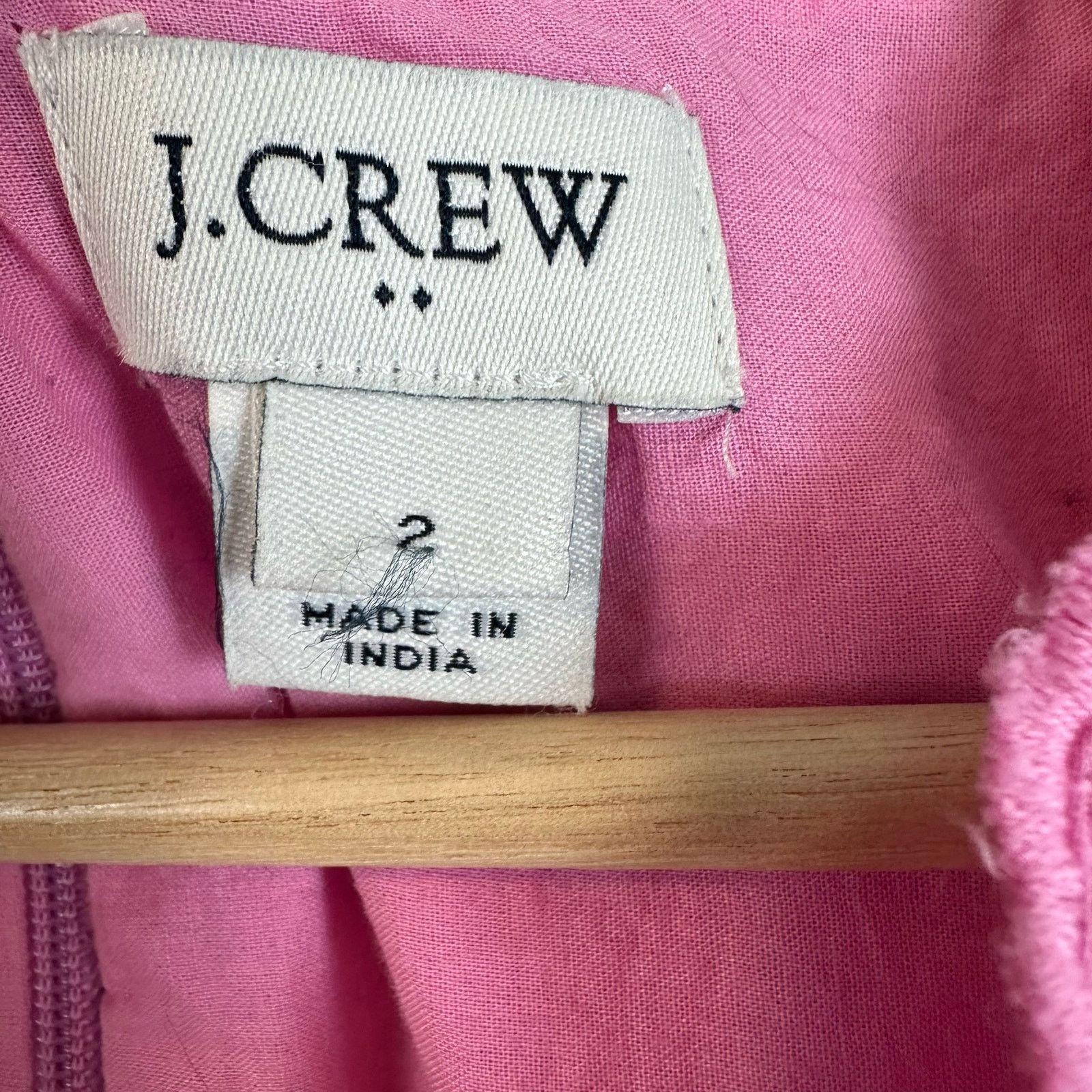 J.Crew JCrew Pink Border Eyelet Dress Sleeveless Surplice 2 XS Size XS / US 0-2 / IT 36-38 - 4 Thumbnail