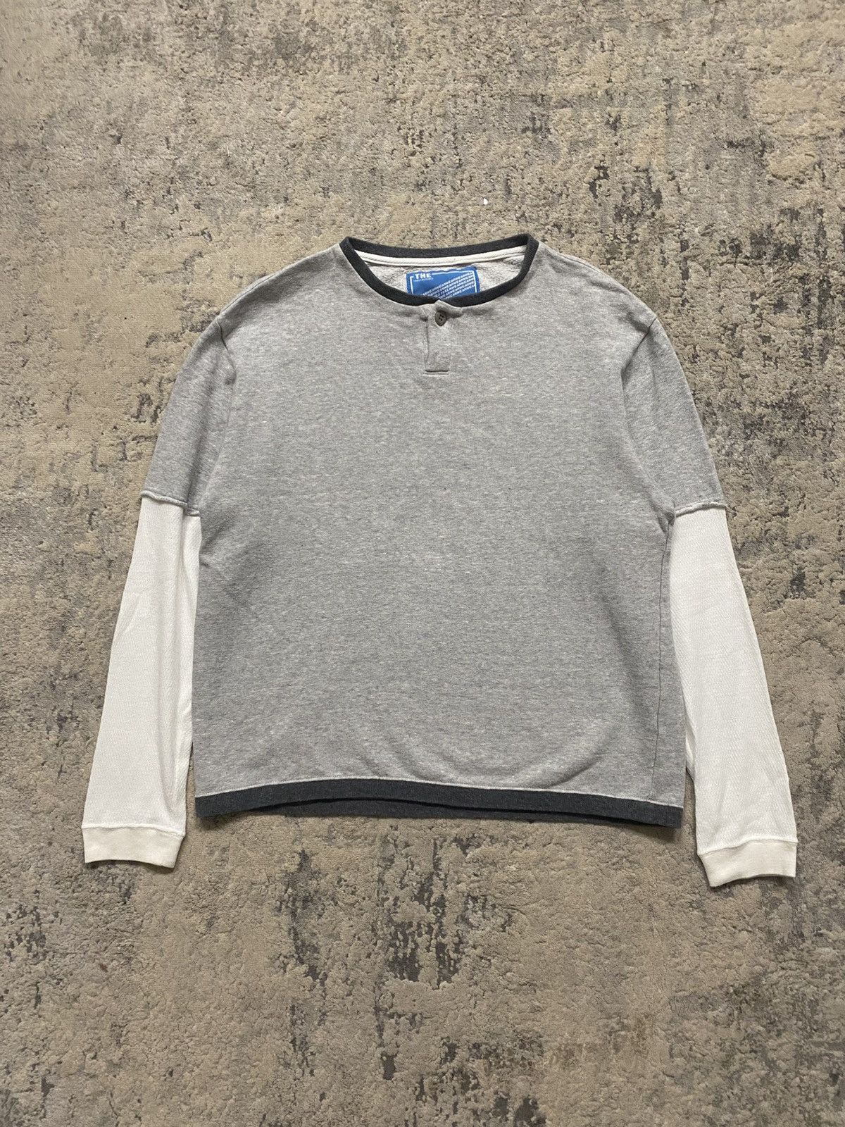 URBAN RESEARCH DOORS Urban Research - Layered Thermal Longsleeve Henley T Shirt Size US M / EU 48-50 / 2 - 1 Thumbnail