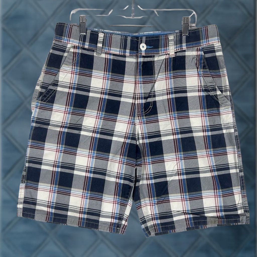 Vintage OP Mens Plaid Shorts Size 34 Casual Gray 100% Cotton Bermuda Golf Summer Shirt? Size US 34 / EU 50 - 1 Thumbnail
