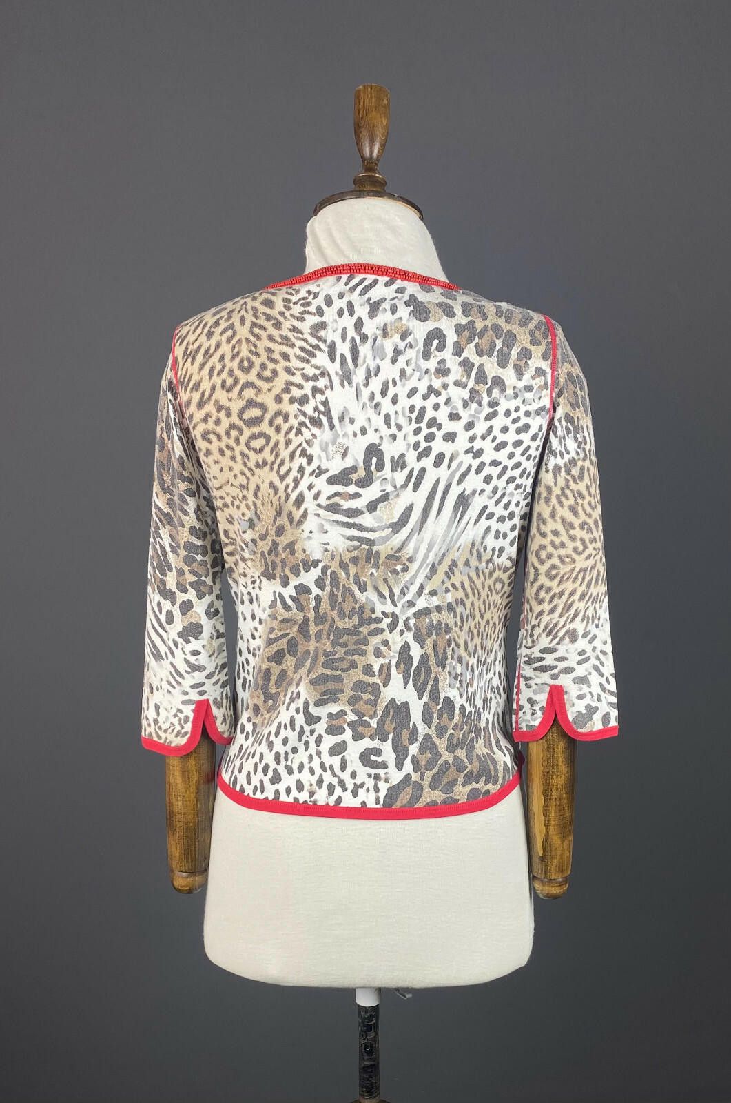 Escada Escada Sport Multicolor Leopard Print Cardigan Sweater Size M / US 6-8 / IT 42-44 - 5 Thumbnail