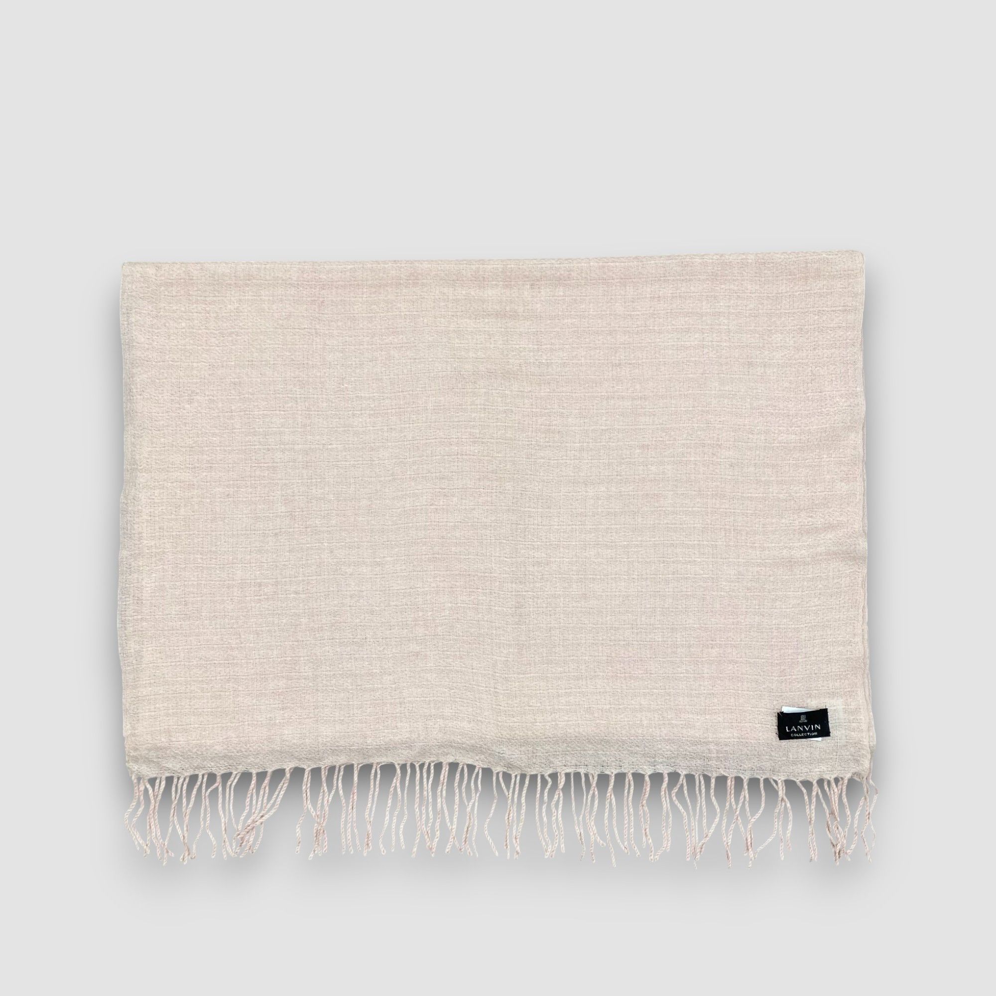 Lanvin Vintage Lanvin Scarf Muffler Wool Winter Fringe Scarves Size ONE SIZE - 2 Thumbnail