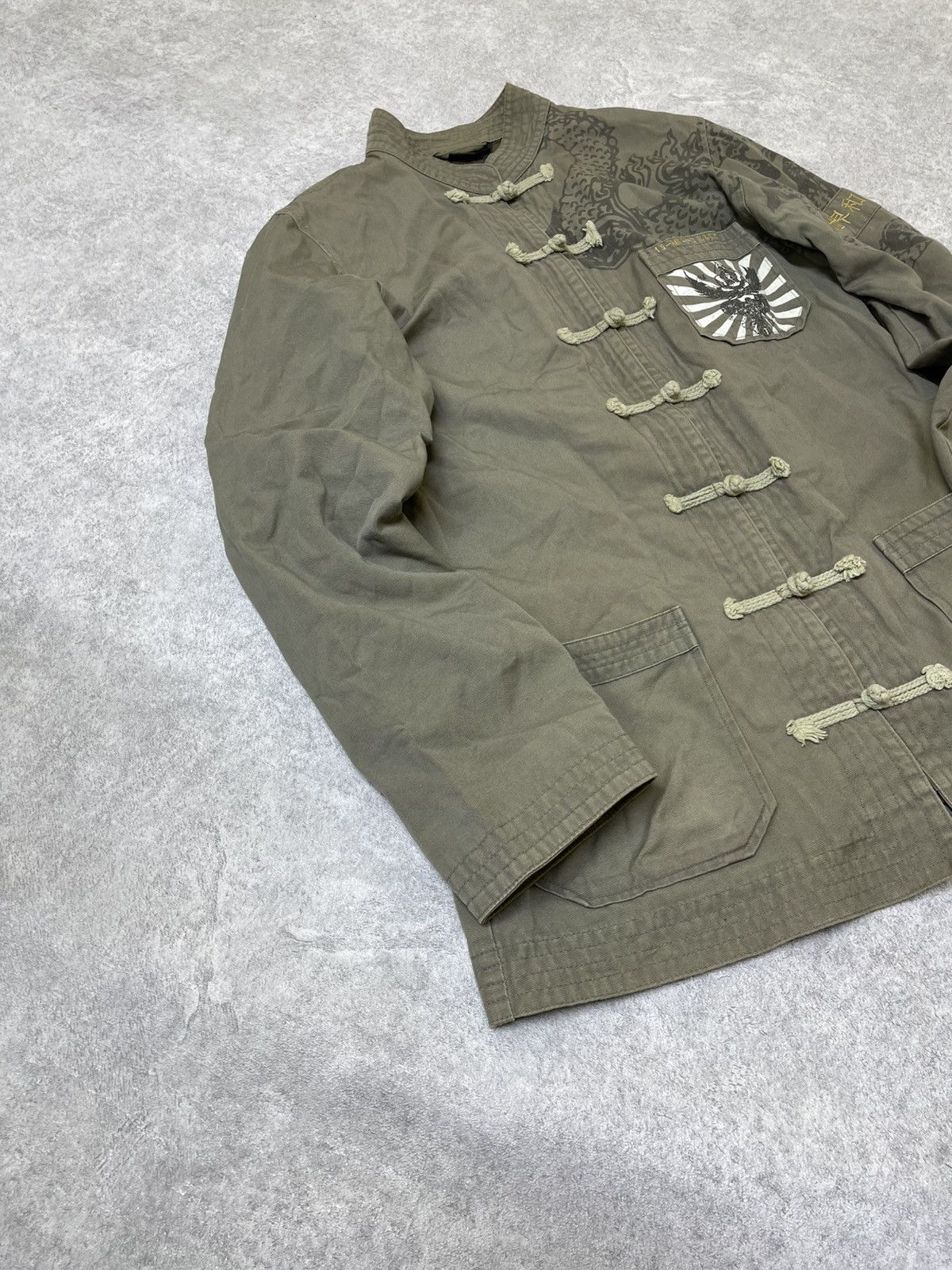 14th Addiction × If Six Was Nine × Le Grande Bleu (L.G.B.) Skull MilitaryGoth Ifsixwasnine Dragon Military Jacket Opium Size US M / EU 48-50 / 2 - 3 Thumbnail