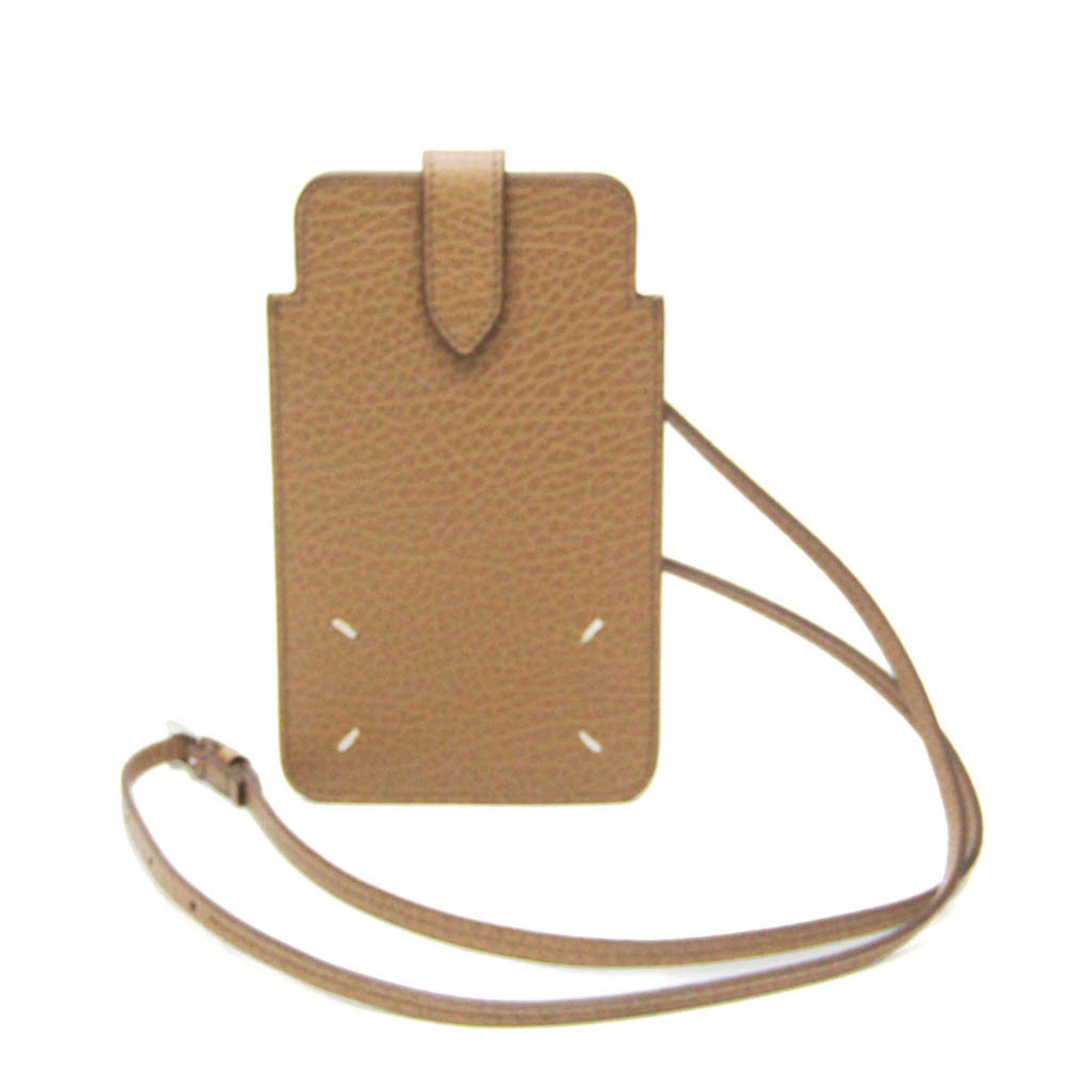 Maison Margiela Smartphone Case S56UI0226 MenWomen Leather Shoulder Bag Beige