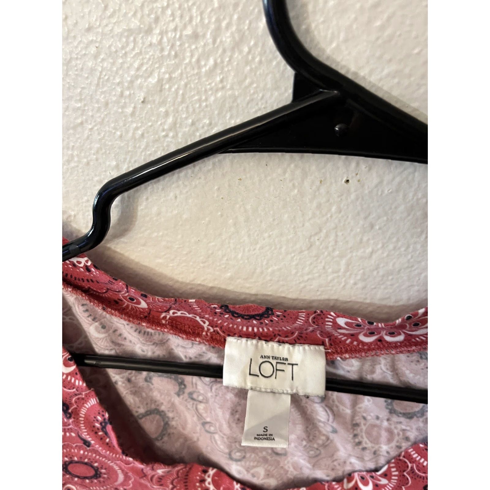 Loft LOFT Women's Shirt Top Blouse Sleeveless Red Geometric Round Neck Pullover Casual Small Size S / US 4 / IT 40 - 2 Thumbnail