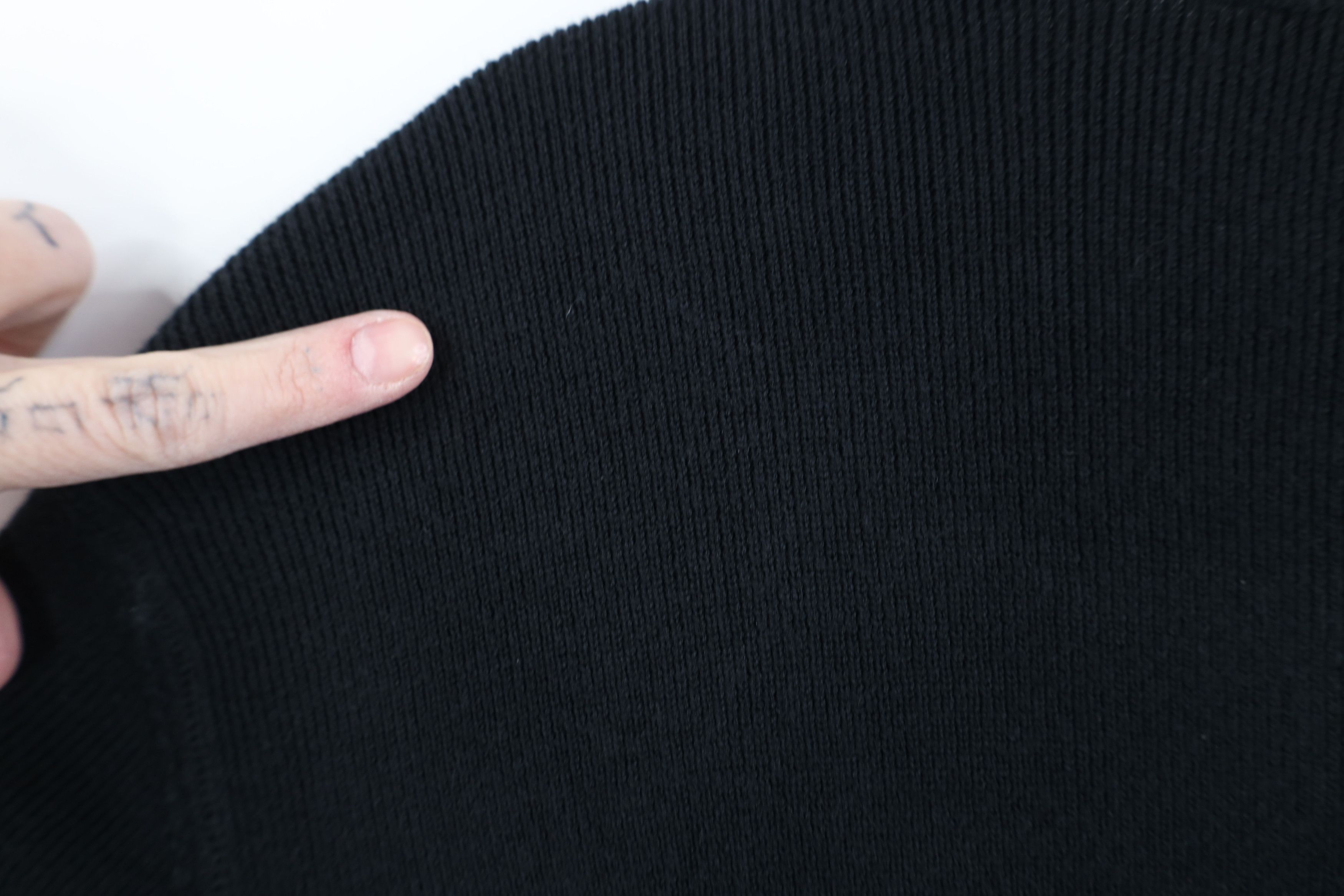 Vintage Vintage 90s Y2K Streetwear Cotton Ribbed Knit Sweater Black Size L / US 10 / IT 46 - 9 Thumbnail