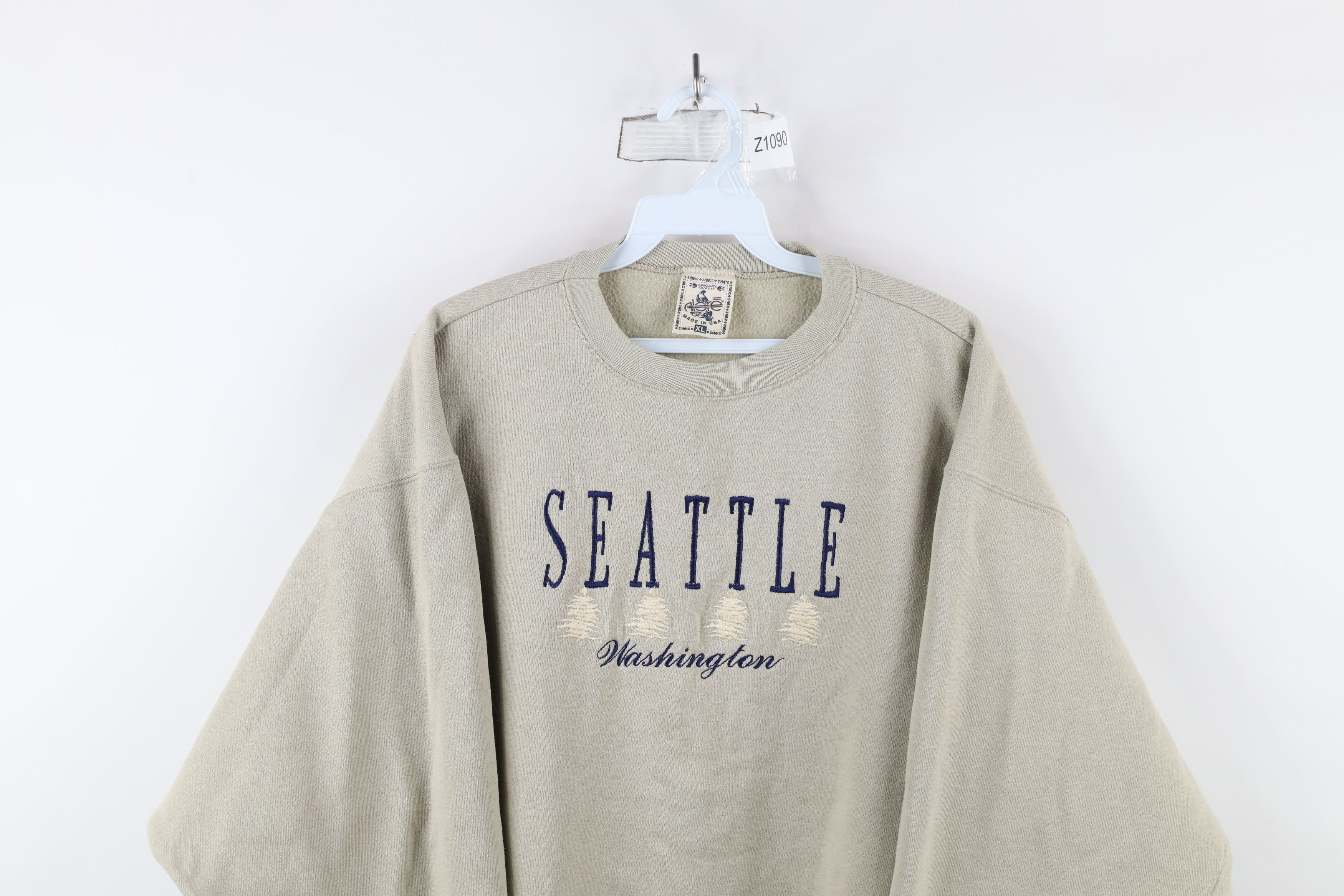 Vintage Vintage 90s Streetwear Seattle Washington Sweatshirt USA Size XL / US 12-14 / IT 48-50 - 2 Thumbnail