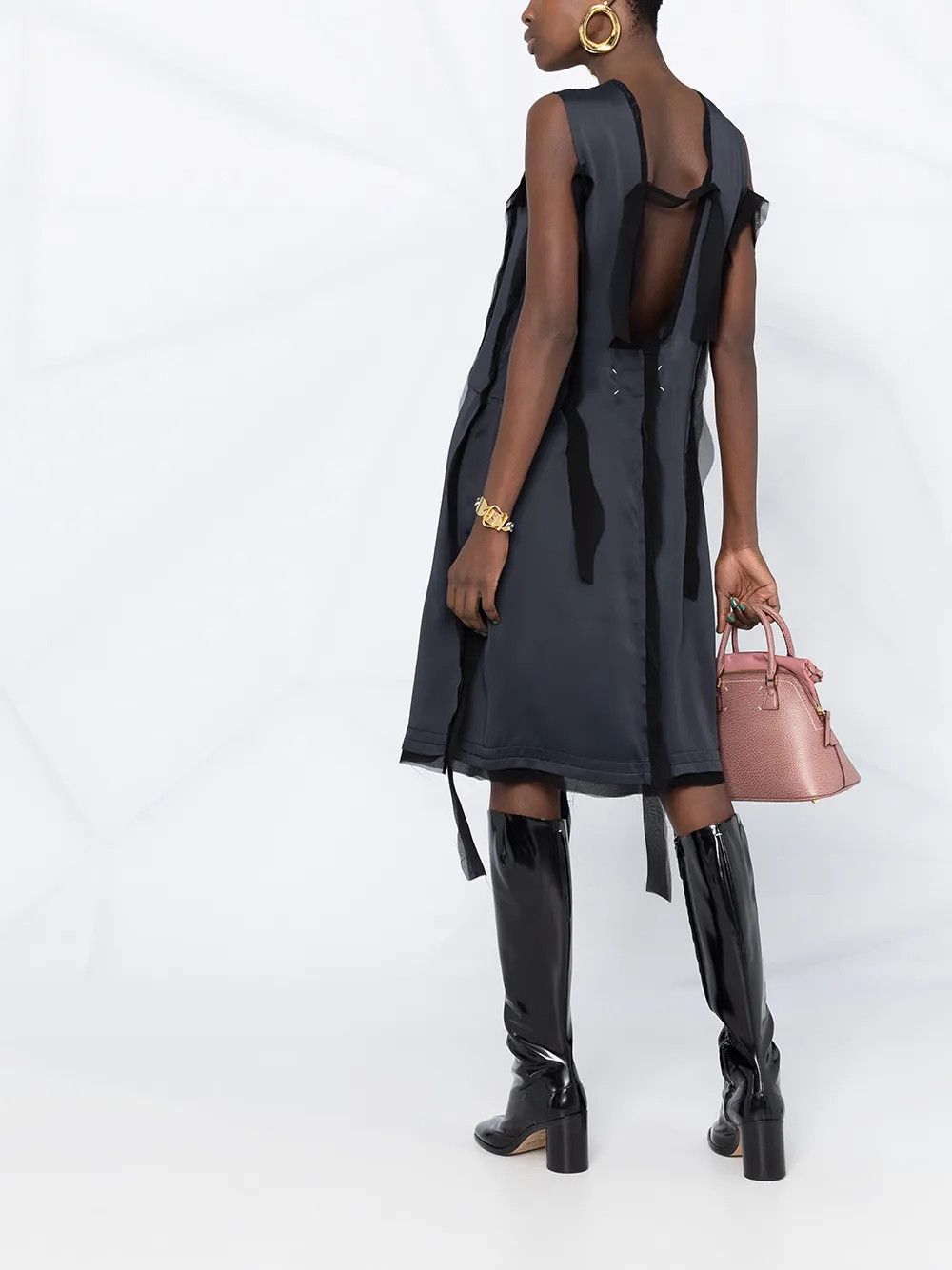 Maison Margiela o1y0625 Midi Dress in Midnight Blue Size S / US 4 / IT 40 - 5 Thumbnail