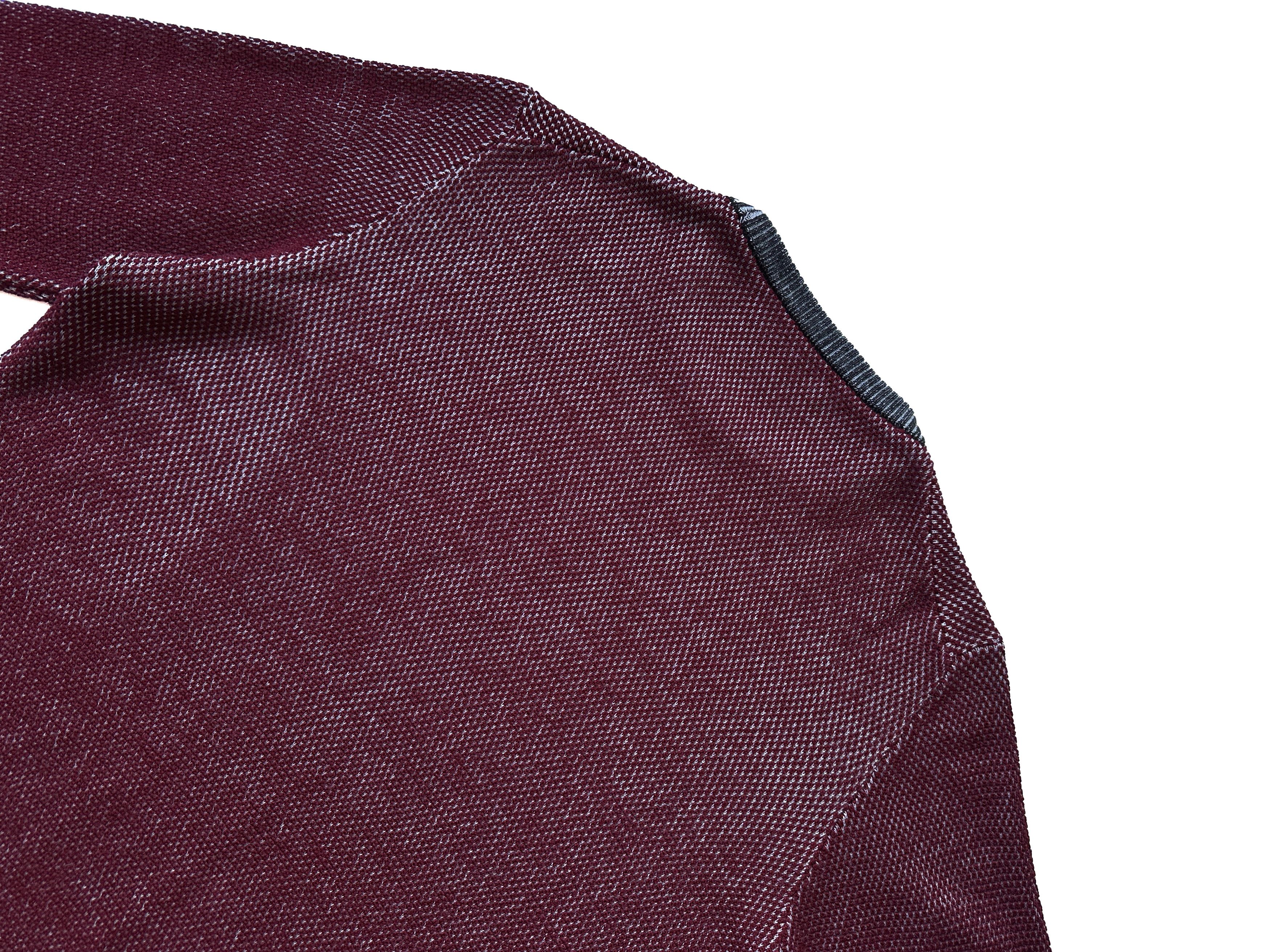 Trussardi Trussardi Jeans wool textured burgundy sweater Size US L / EU 52-54 / 3 - 7 Thumbnail