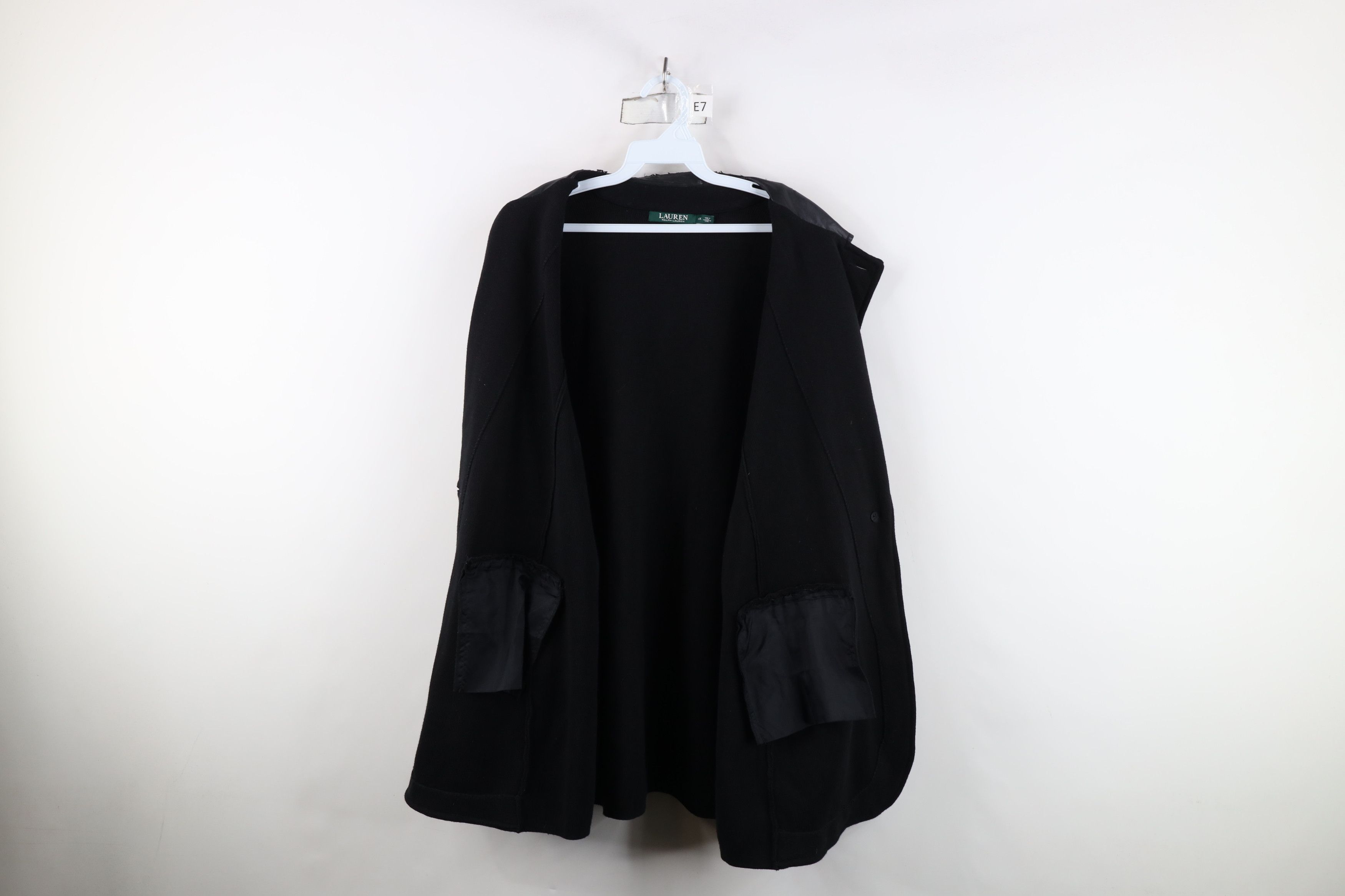 Ralph Lauren Vintage Ralph Lauren Faux Leather Trim Knit Blazer Jacket Size XL / US 12-14 / IT 48-50 - 13 Thumbnail