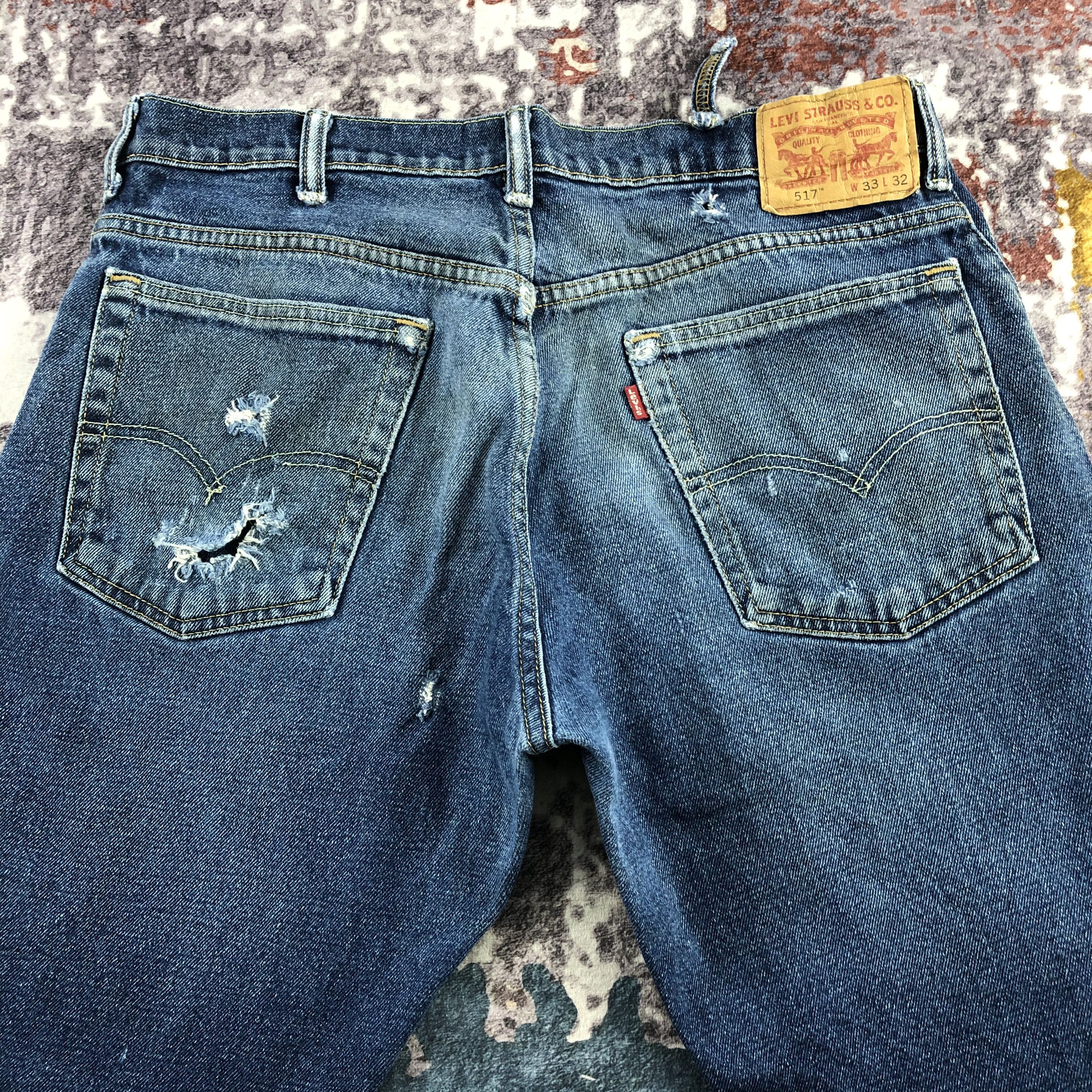 Levi's Vintage Blue Wash Levis 517 Flare Jeans-JM2497 Size US 35 - 5 Thumbnail