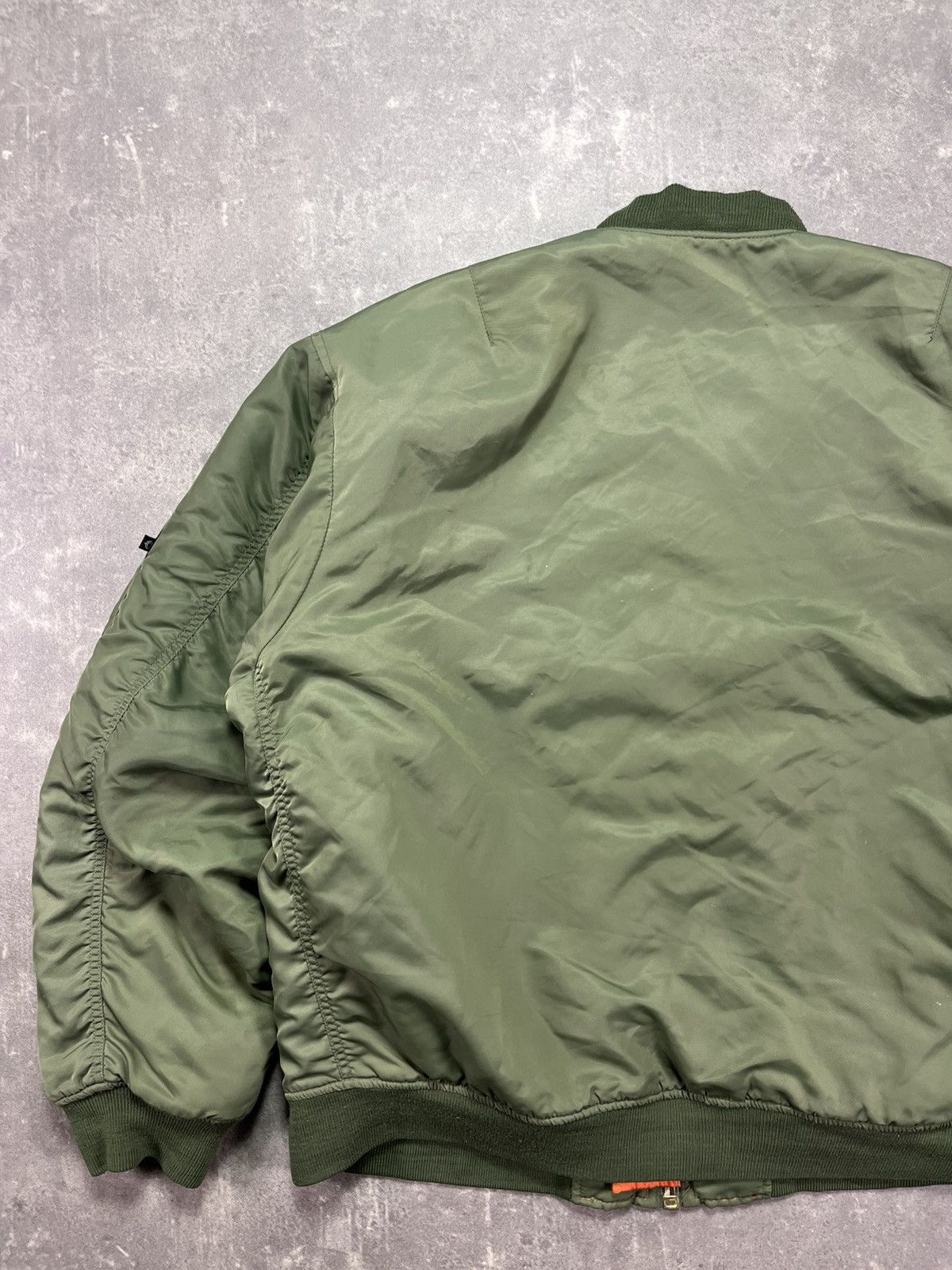 Fostex Garments Fostex Garments MA-1 Green Baggy Boxy Bomber Jacket XL XXL Size US XL / EU 56 / 4 - 11 Thumbnail