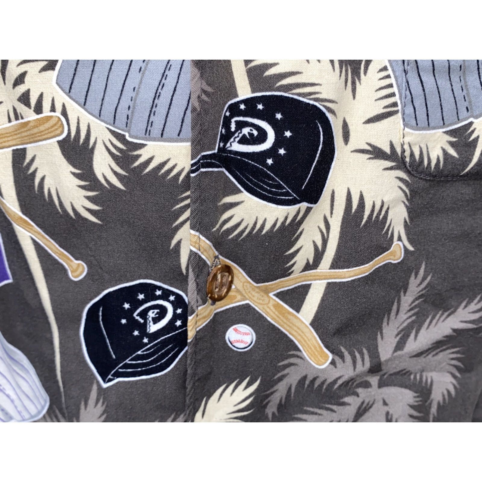 Reyn Spooner Reyn Spooner Baseball Hawaiian Shirt Mens Gray Rayon AZ DIAMONDBACKS Size L Size US L / EU 52-54 / 3 - 5 Thumbnail