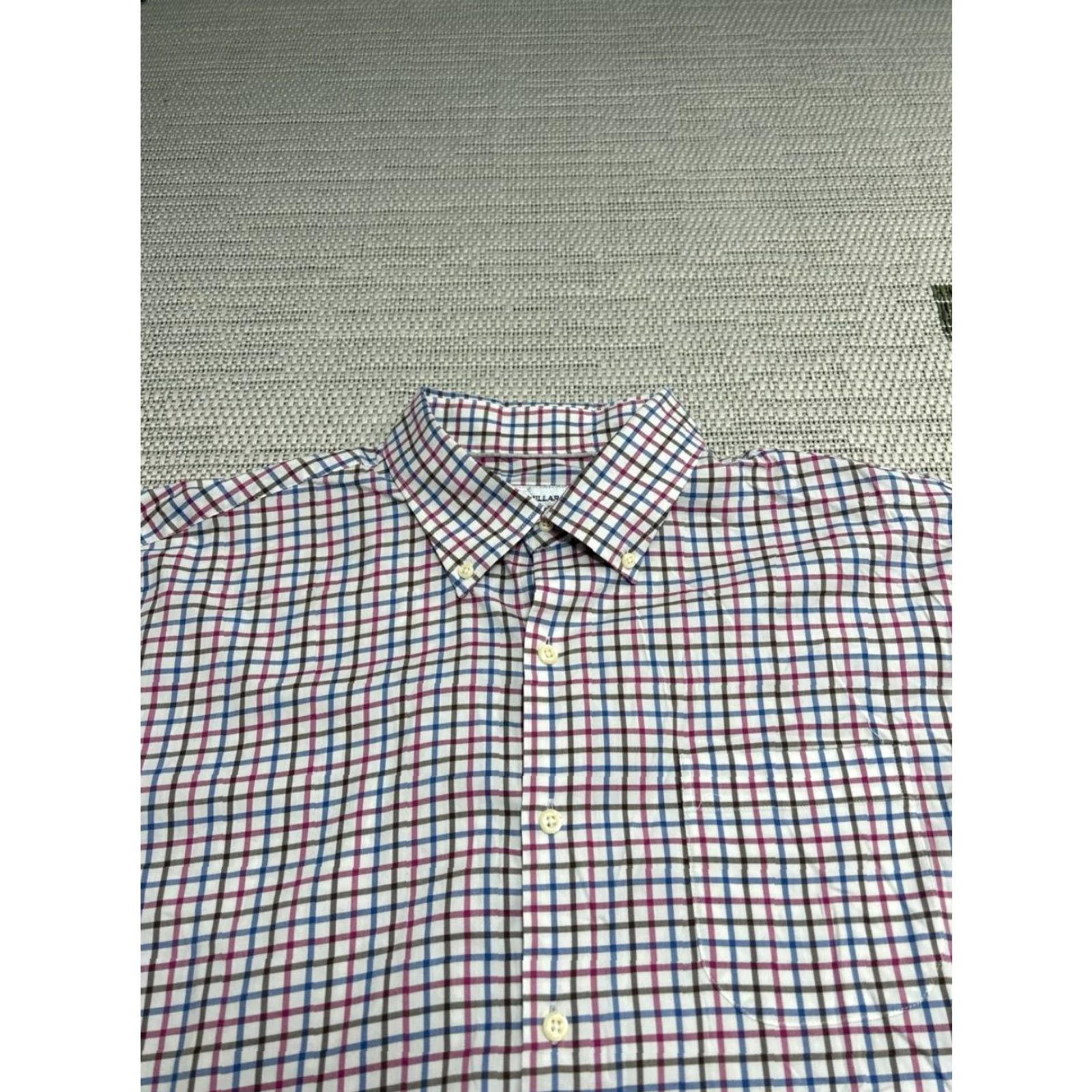 Peter Millar Peter Millar Shirt Mens XL Multicolor Cotton Stretch Plaid Checkered Button Down Shirt Size US XL / EU 56 / 4 - 3 Thumbnail