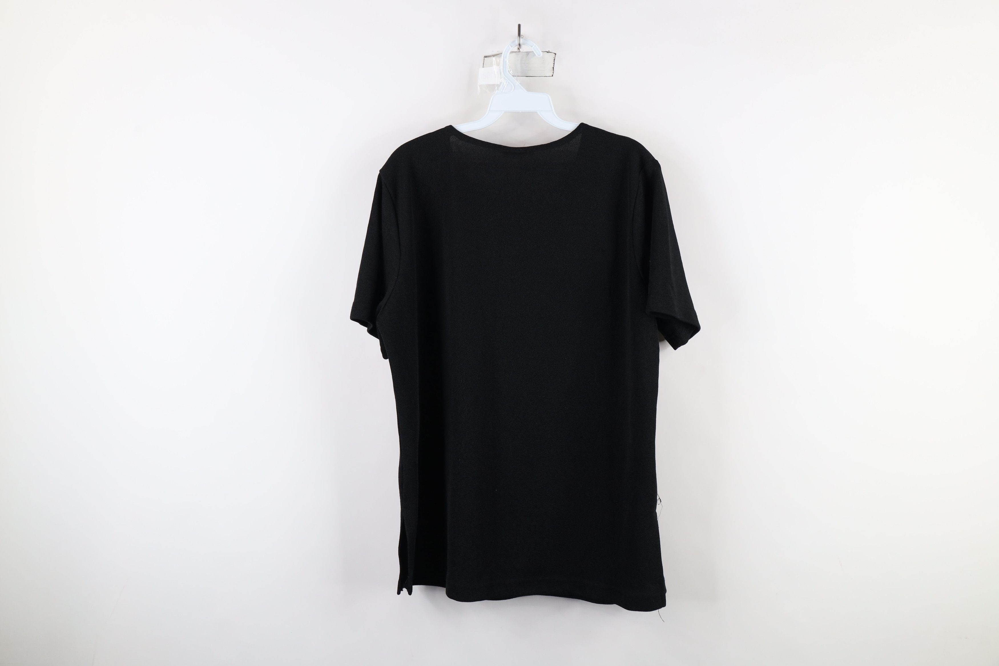 Vintage Vintage 90s Streetwear Knit Short Sleeve T-Shirt Black USA Size XXL / US 16-18 / IT 52-54 - 10 Thumbnail
