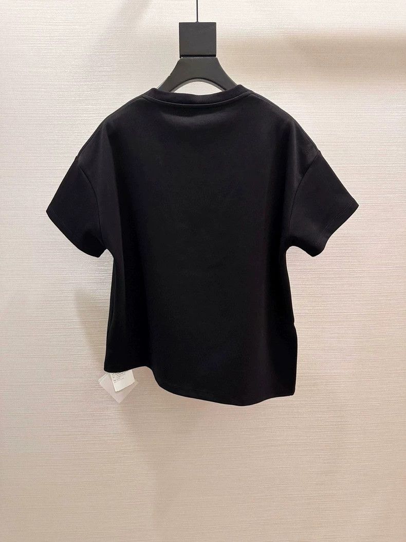 Loewe LOEWE Embroidered logo slanted side slit short sleeve T-sh Size M / US 6-8 / IT 42-44 - 2 Thumbnail
