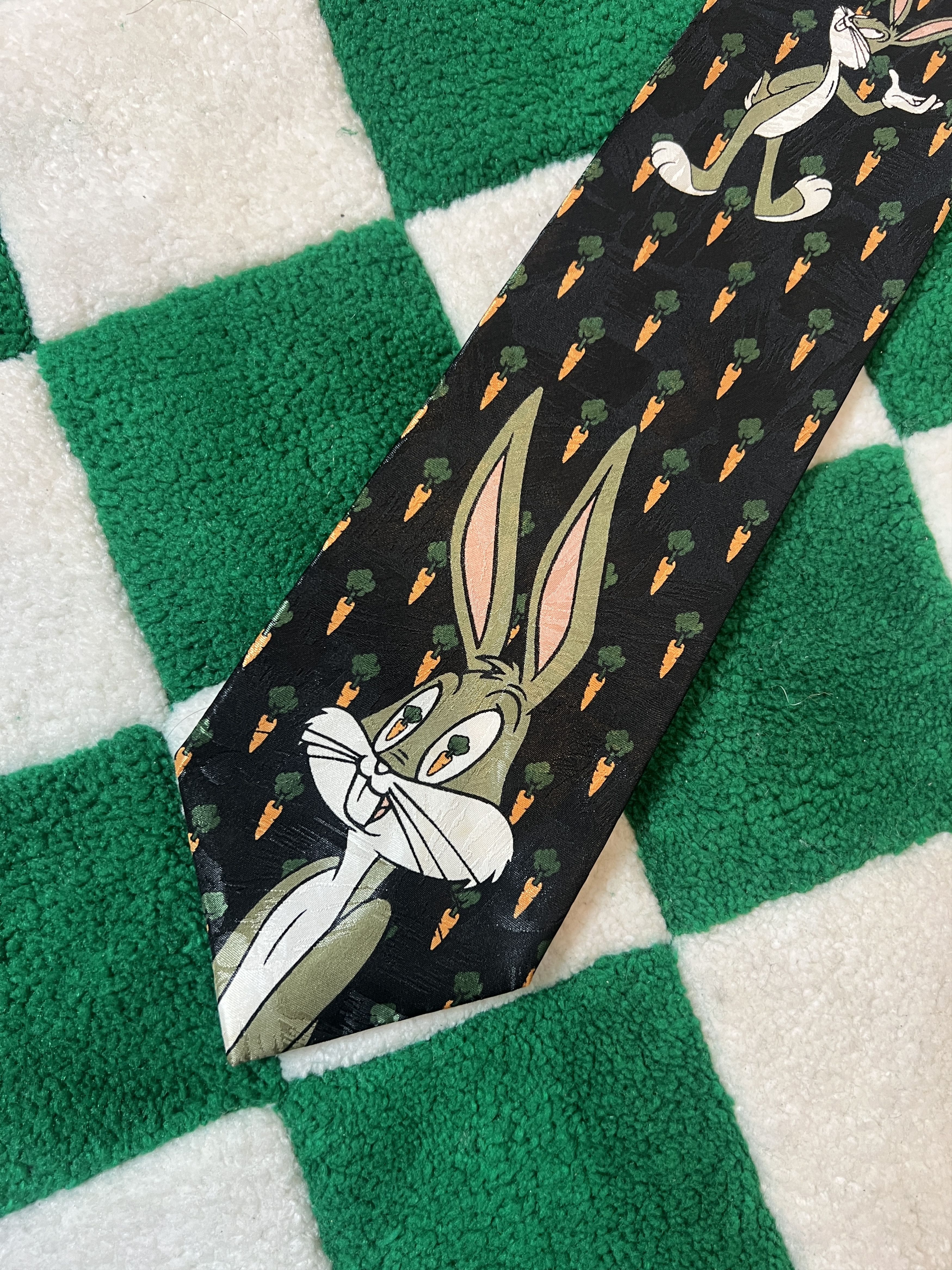 Cartoon Network Vintage 1993 Bugs Bunny Warner Bros Cartoon Tie Size ONE SIZE - 2 Thumbnail