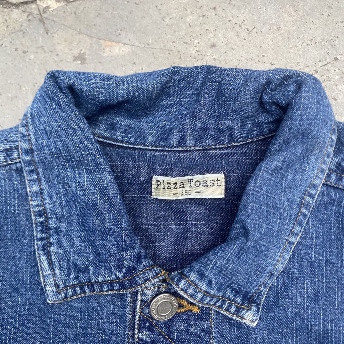 If Six Was Nine Y2K Pizza Toast Dragon Print Denim Jacket Size US M / EU 48-50 / 2 - 2 Thumbnail