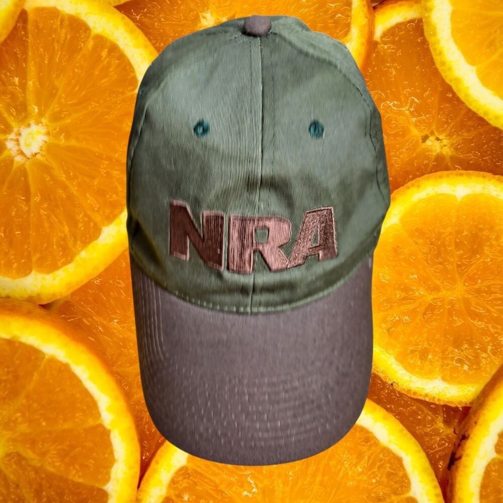 Other NRA Embroidered Hat Olive Green Brown Baseball Cap Cotton Ad Size ONE SIZE - 2 Thumbnail