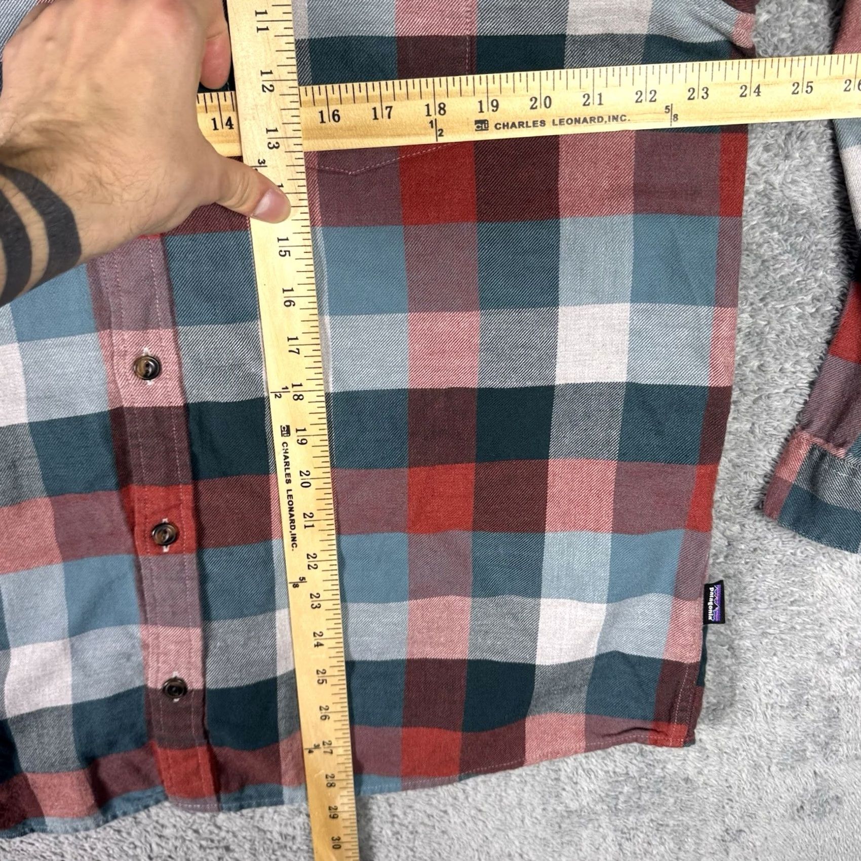 Patagonia Patagonia Fjord Flannel Shirt Men L Orange Organic Plaid Buffalo Check Light - Classic Mens Size US L / EU 52-54 / 3 - 3 Thumbnail