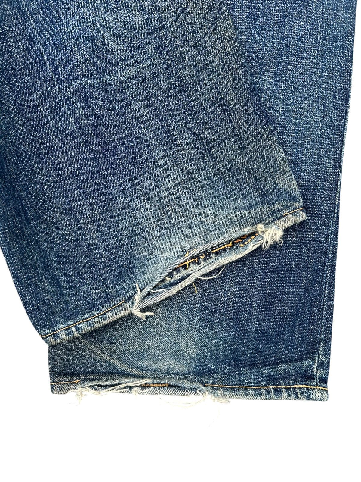 Kapital Buckle Back Vintage Evisu Cowboy Selvedge Distressed Denim Size US 32 / EU 48 - 18 Thumbnail