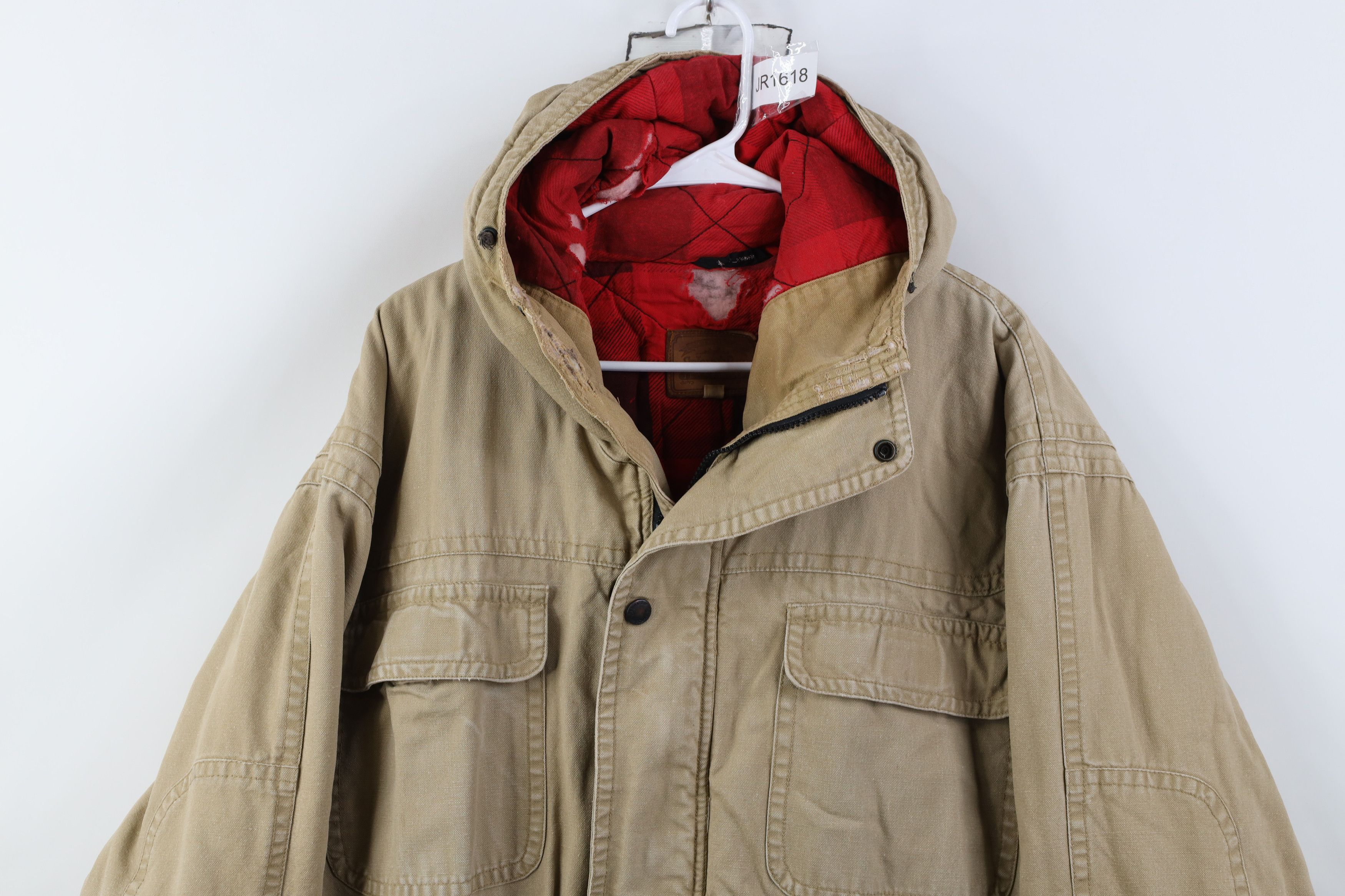 Vintage Vintage 90s Streetwear Flannel Lined Canvas Parka Jacket Size US L / EU 52-54 / 3 - 2 Thumbnail