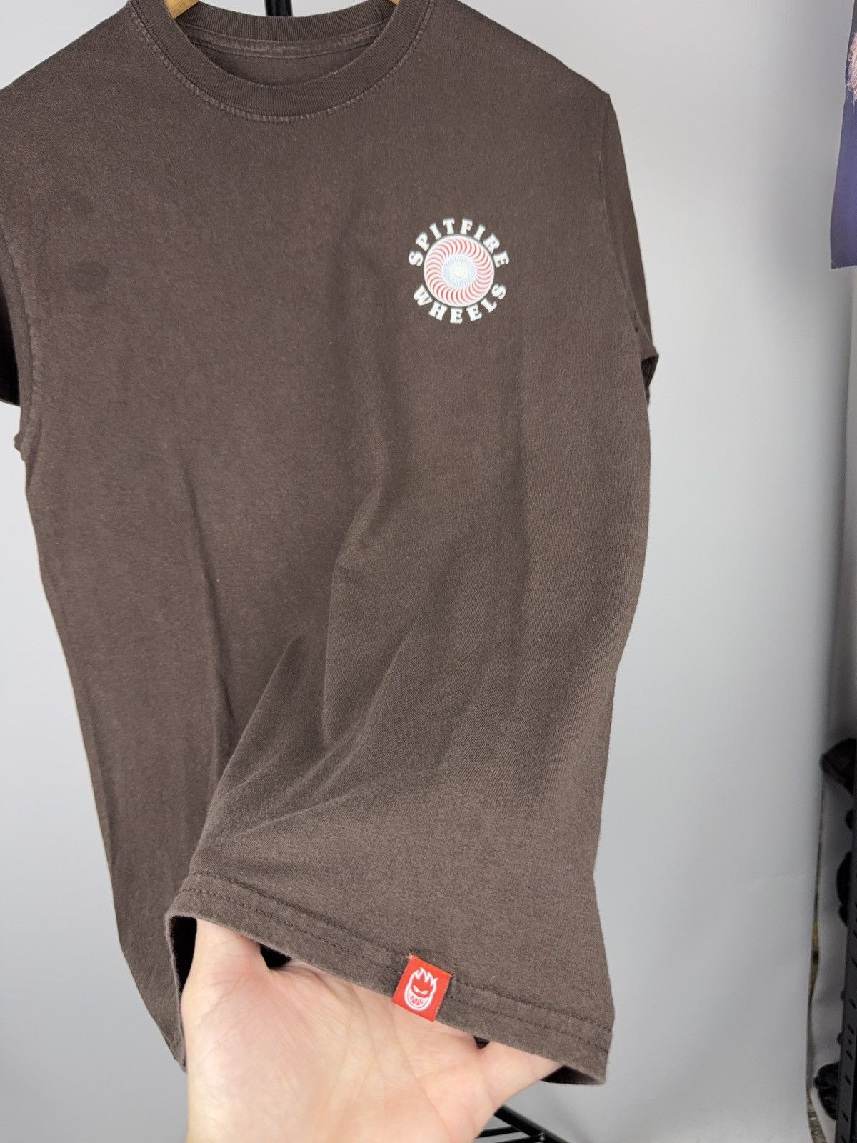 Spitfire 00s Spitfire Wheels Swirl Logo Brown Skate T-Shirt Size S Size US S / EU 44-46 / 1 - 4 Thumbnail