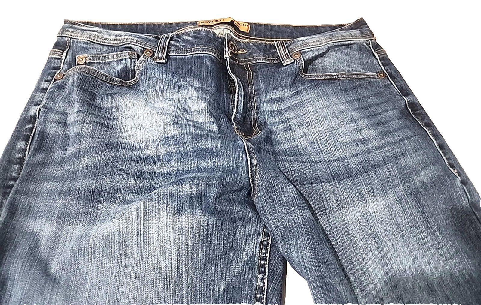 Seven 7 Seven7 Men’s Blue Jeans Straight Denim Actual 36Wx29L S72B Size US 36 / EU 52 - 3 Thumbnail