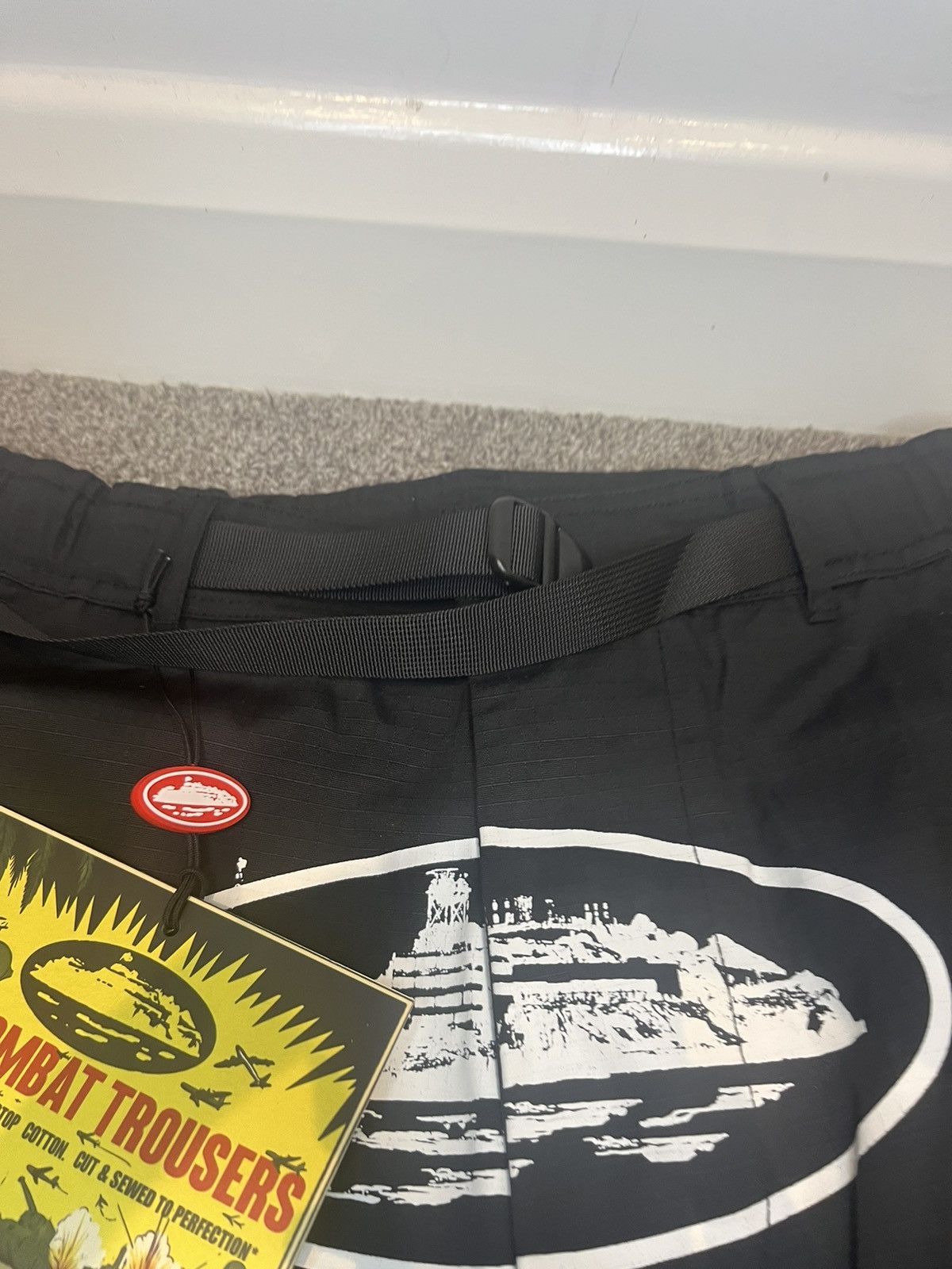 Other Corteiz alcatraz cargo trouser - black / white Size US 32 / EU 48 - 5 Thumbnail