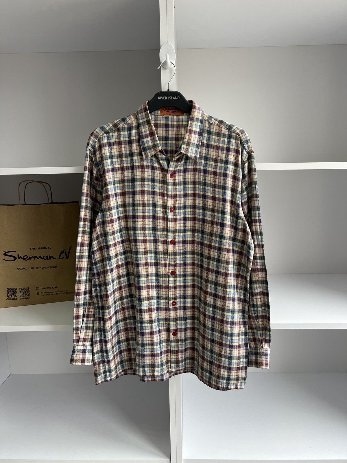 Missoni × Vintage Vintage Missoni Uomo Button Up Shirt Size US L / EU 52-54 / 3 - 4 Thumbnail