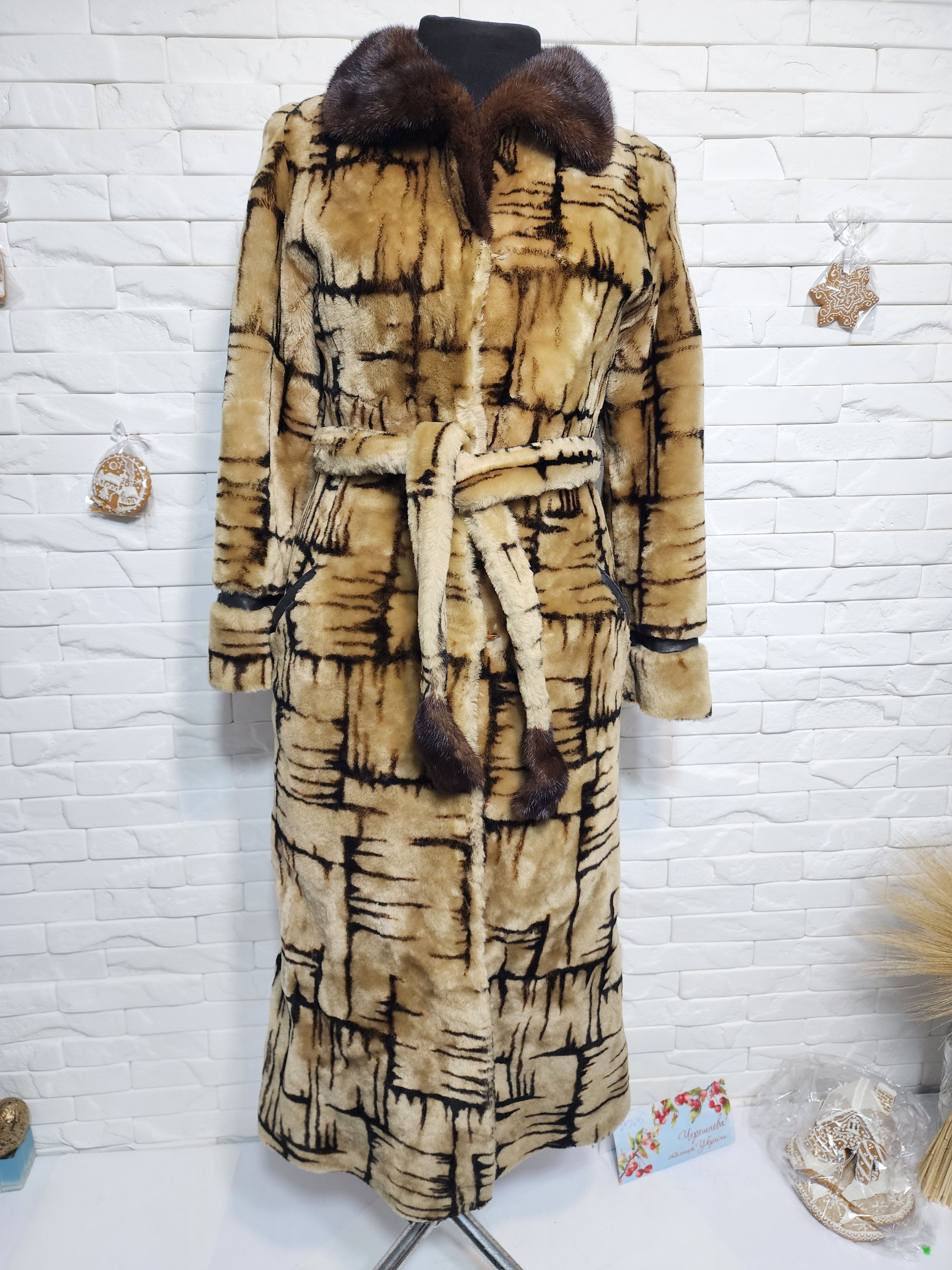 Furla Brown Sheepskin Coat: Women's Fur Belted Winter Coat Size S / US 4 / IT 40 - 1 Thumbnail