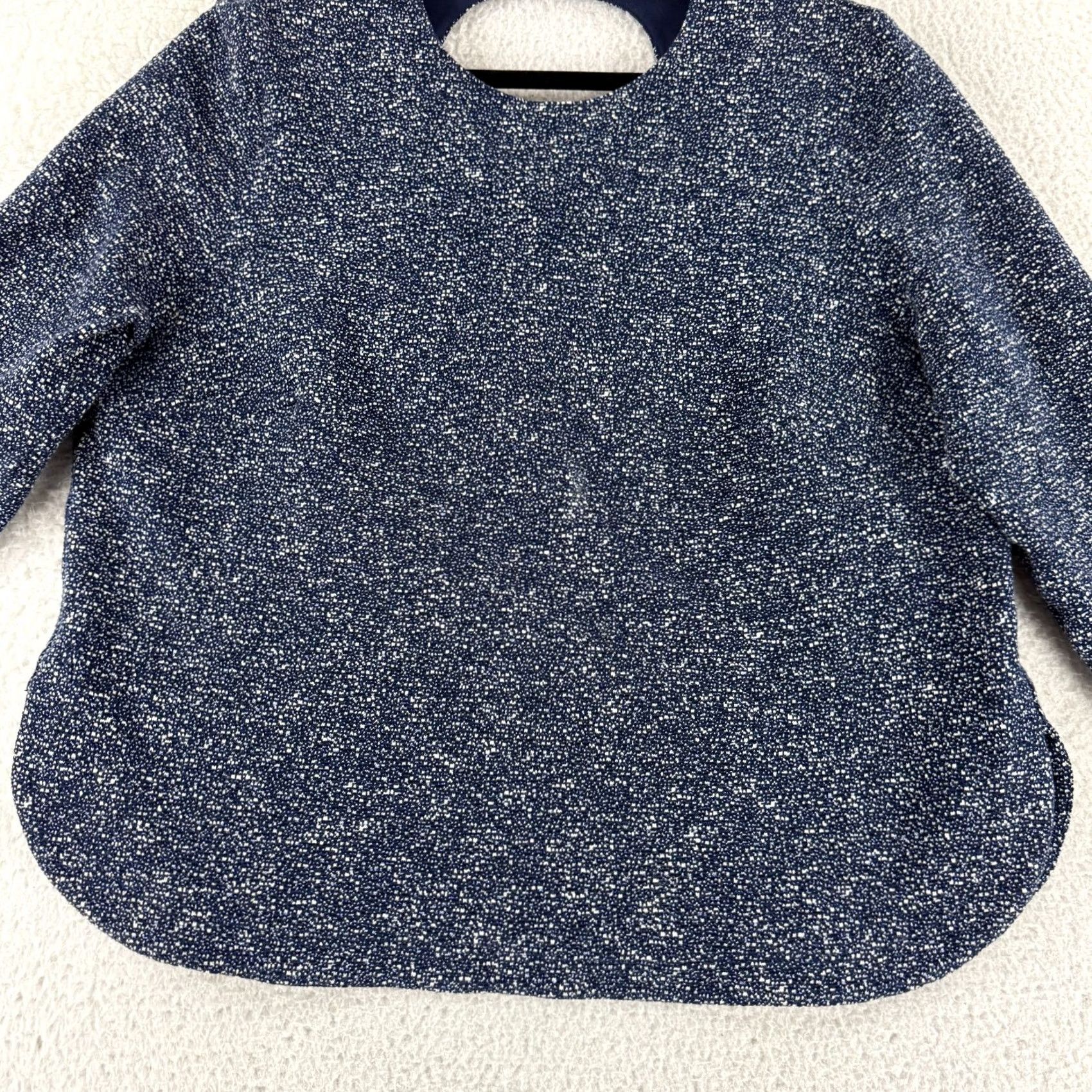 Akris Akris Punto Sweatshirt Womens Medium Navy Speckled Knit Back Cut Out 3/4 Sleeve Size M / US 6-8 / IT 42-44 - 5 Thumbnail