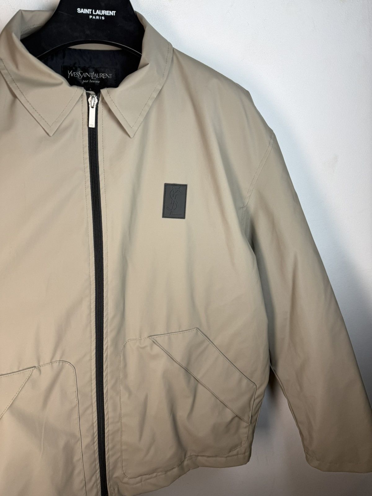 Yves Saint Laurent Waterproof YSL Jacket Classic Zip Up Collar Vintage Logo y2k Size US L / EU 52-54 / 3 - 10 Thumbnail