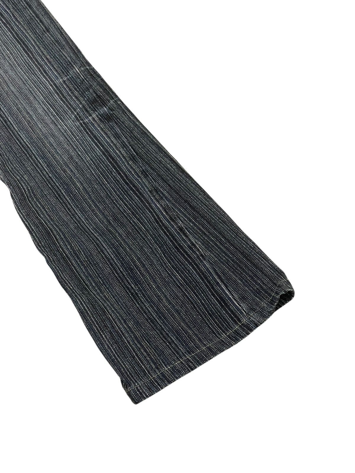Japanese Brand Flare Jeans Ikka Pinstriped Denim Boot Cut 2🟦2 Size US 31 - 12 Thumbnail