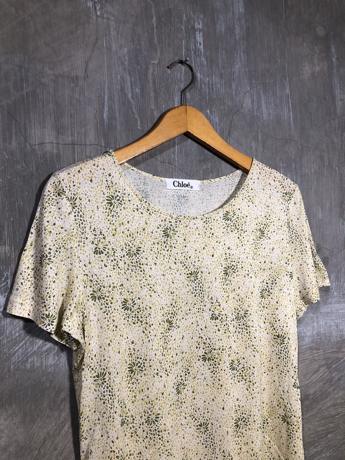 Chloe × Designer Vintage Chloe Floral Tshirt Size S / US 4 / IT 40 - 2 Thumbnail