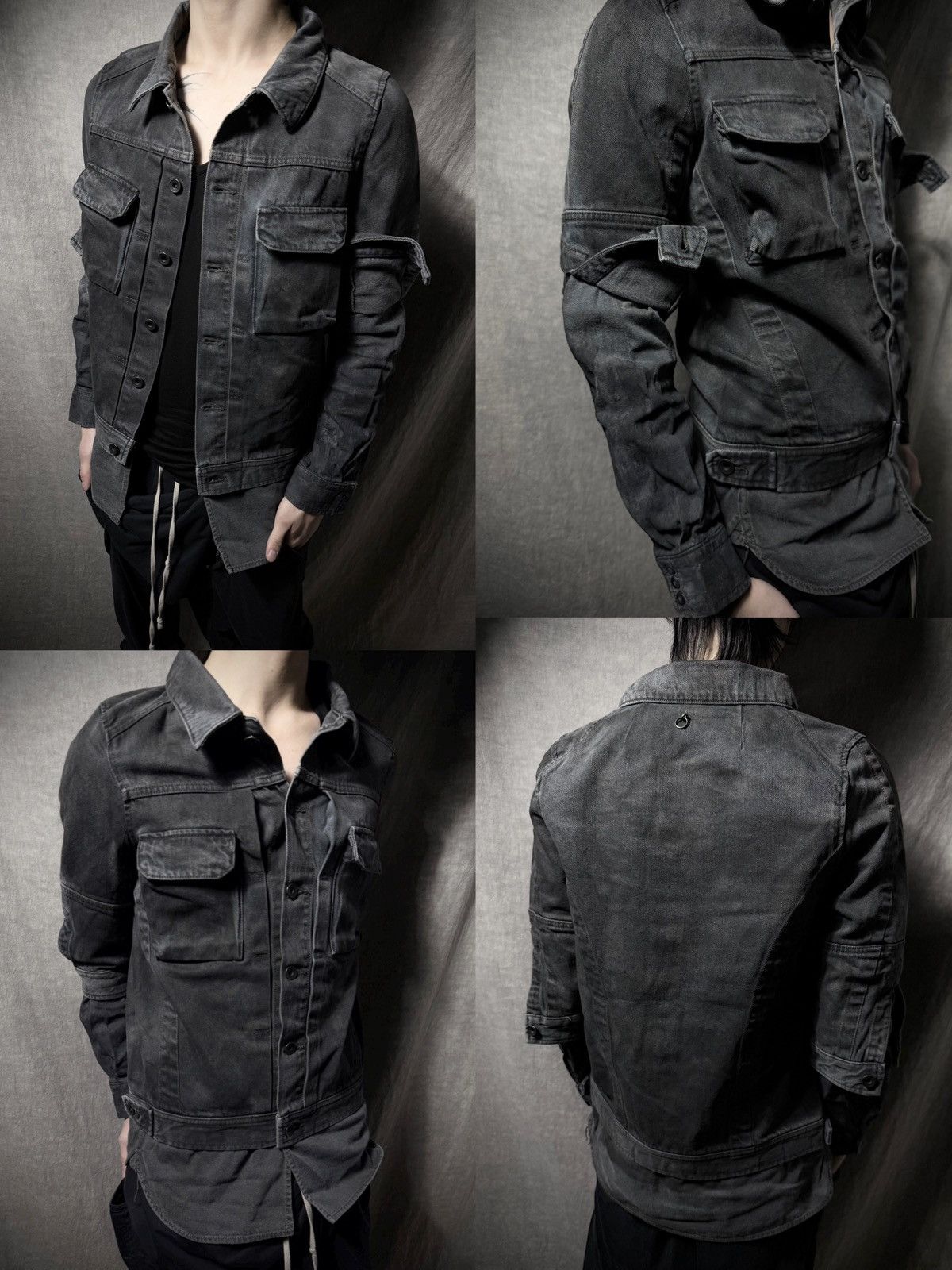 SIVA Siva 2012 Waxed Layered Multi-Panel Denim Jacket Size US S / EU 44-46 / 1 - 11 Thumbnail