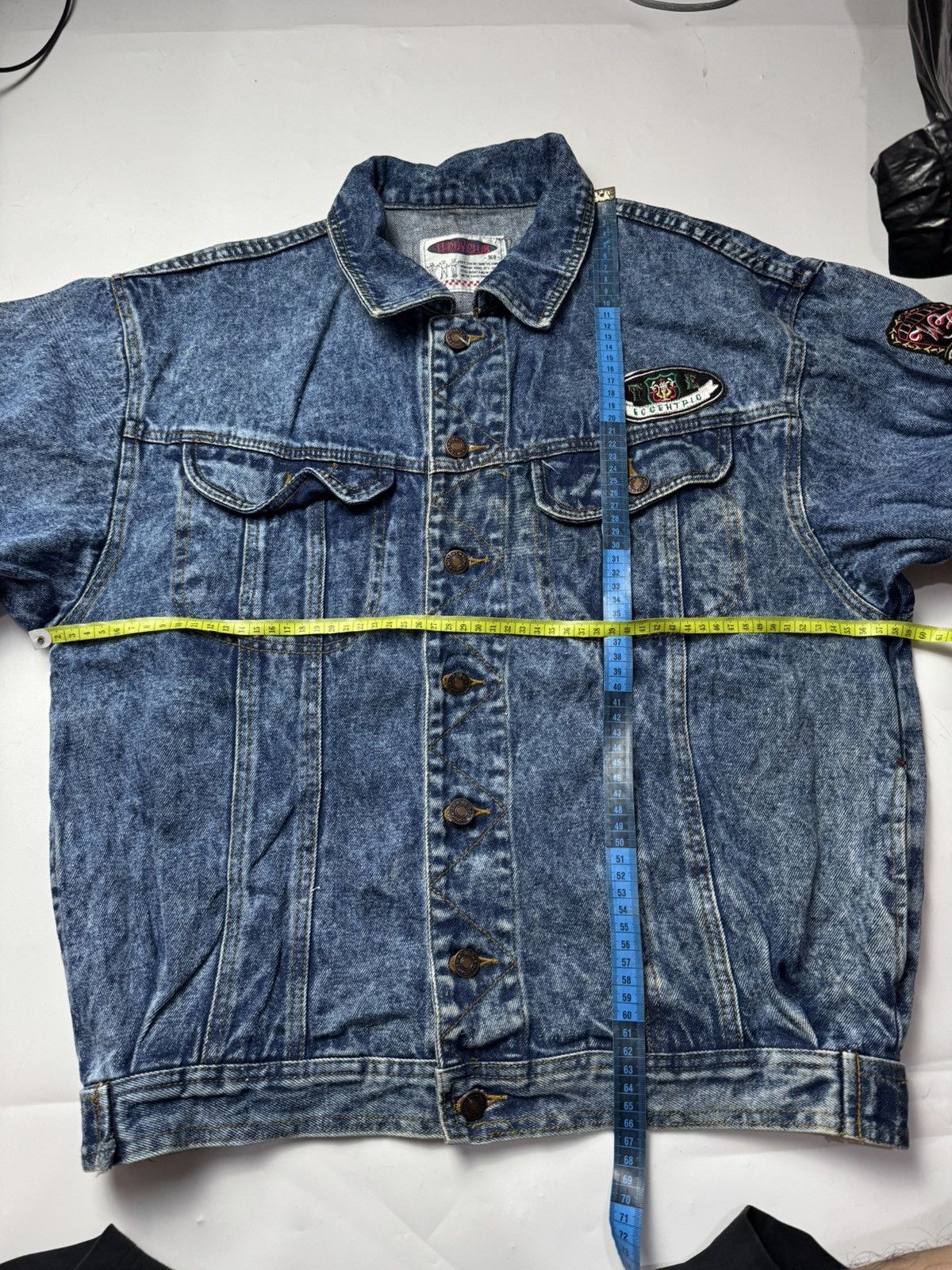 Hysteric Glamour × Japanese Brand × Vintage Vintage Denim Jacket Patch Teddyclub Size US L / EU 52-54 / 3 - 8 Thumbnail
